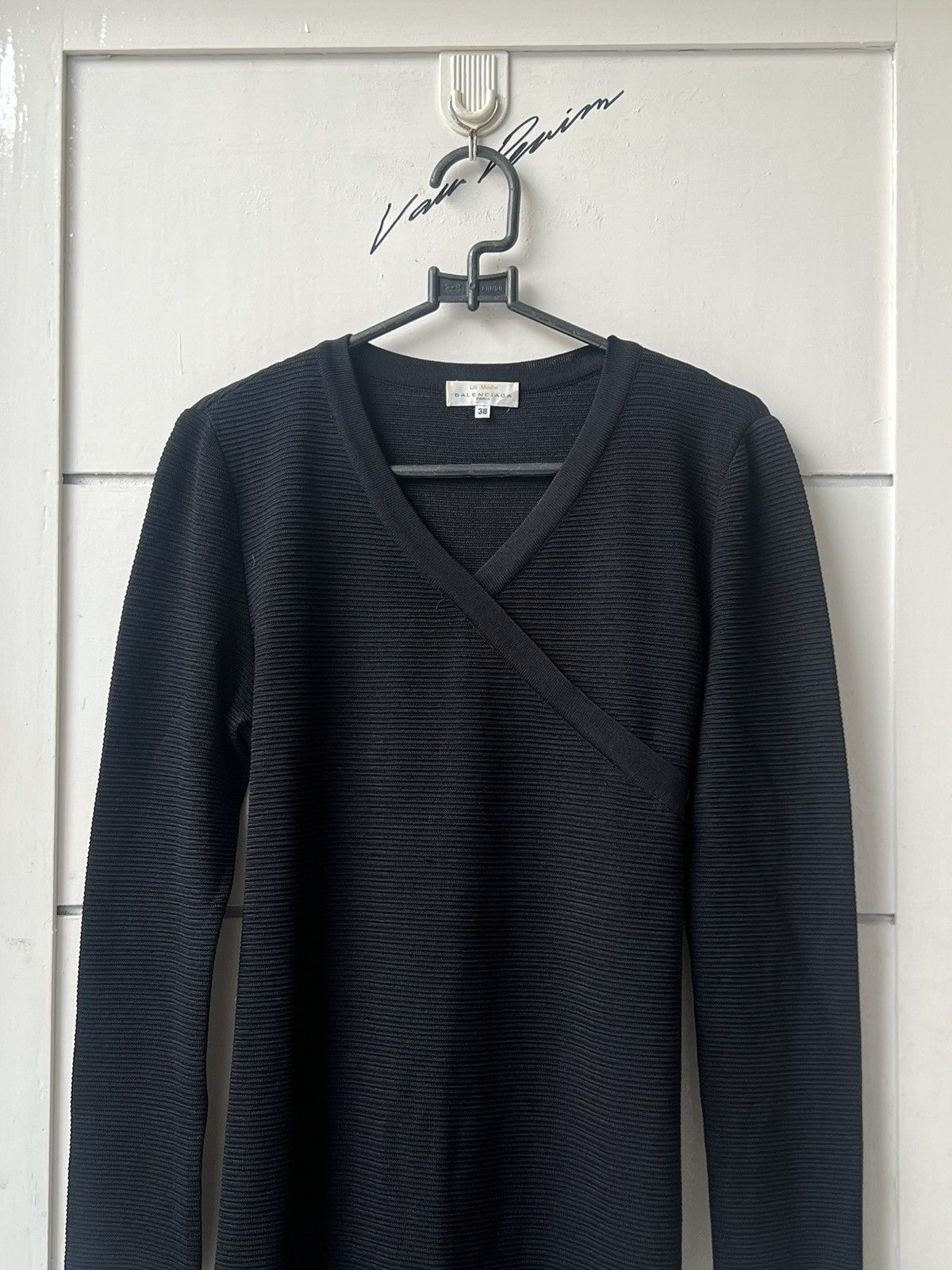 Balenciaga BALENCIAGA Paris Black Knit Dress Size XS / US 0-2 / IT 36-38 - 8 Thumbnail