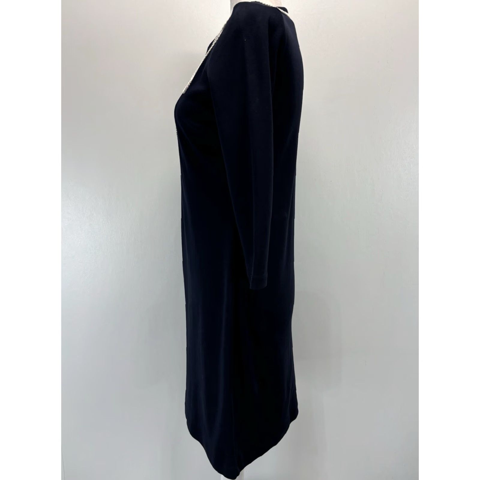 Talbots Talbots Navy Nautical Sheath Dress PS 3/4 Sleeve Embroidered Womens Size S / US 4 / IT 40 - 2 Thumbnail