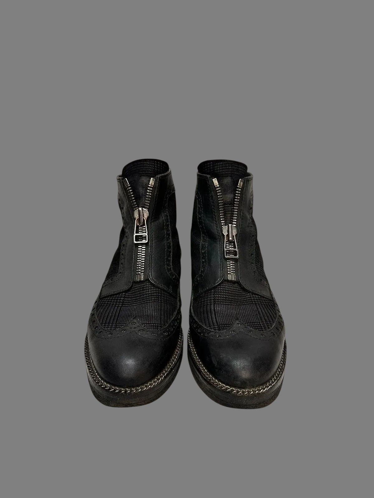 MoMA Avantgarde Guidi Leather Patchwork Boots Rare Japan Rick Goa Size US 8 / IT 38 - 3 Thumbnail