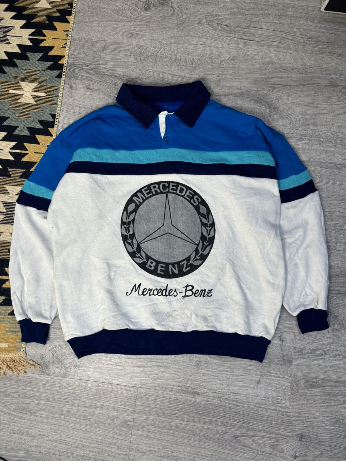 Mercedes-Benz Mercedes - Benz very rare 70s-80s sweatshirt Size US XL / EU 56 / 4 - 2 Thumbnail