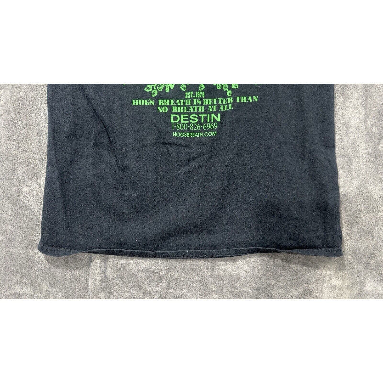 Fruit Of The Loom VTG Y2K Hog’s Breath Saloon Florida Mens Black Shirt Size XL Size US XL / EU 56 / 4 - 12 Thumbnail