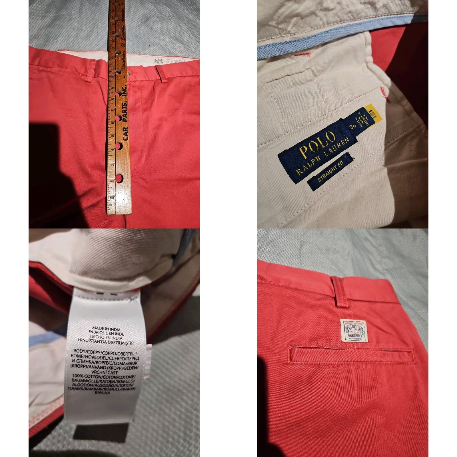 Polo Ralph Lauren Ralph Lauren Shorts Mens 36 Pink Red Casual 100% Cotton Preppy Logo Trousers - Pre-Owned - Excellent Condition - Measurement Guide Size US 36 / EU 52 - 8 Thumbnail