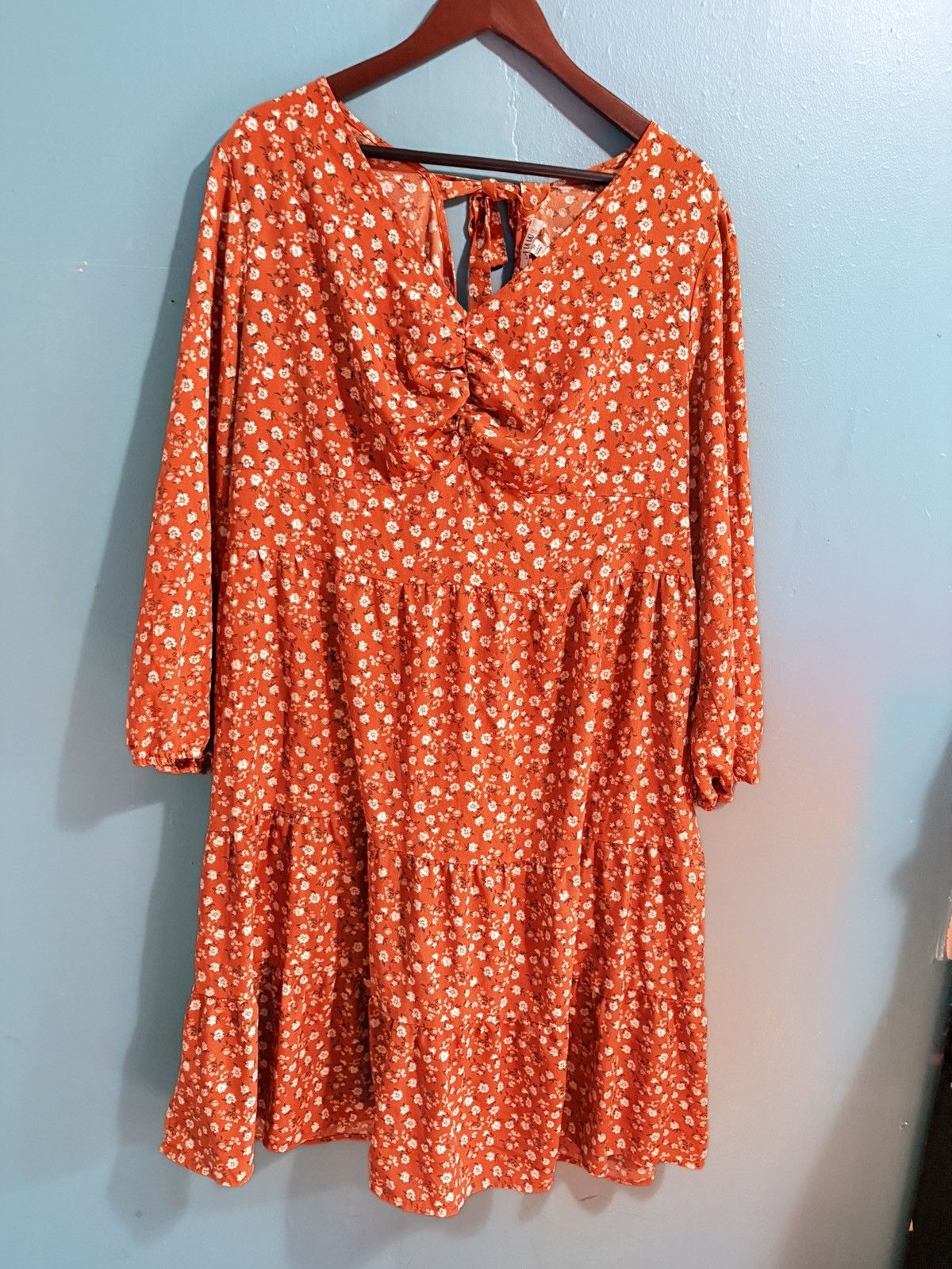 Other AUW Plus 3X Long Sleeve Summer Maxi Dress Floral Dress Size 3XL / US 20-22 - 2 Thumbnail
