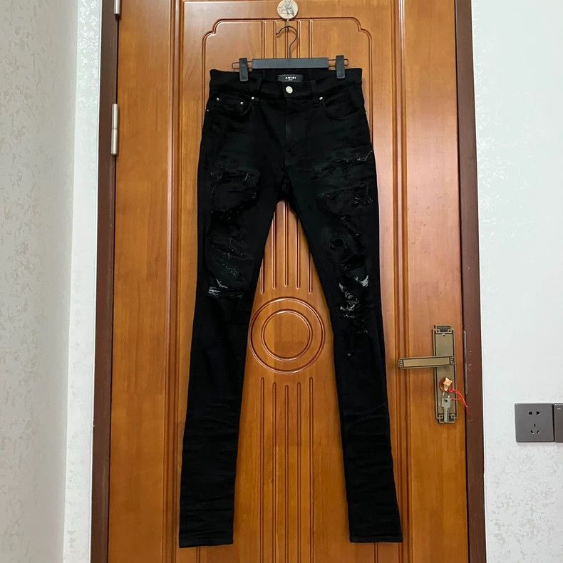 Amiri Amiri 17ss Black Erosion Great Destruction -DMC Size US 29 - 1 Thumbnail