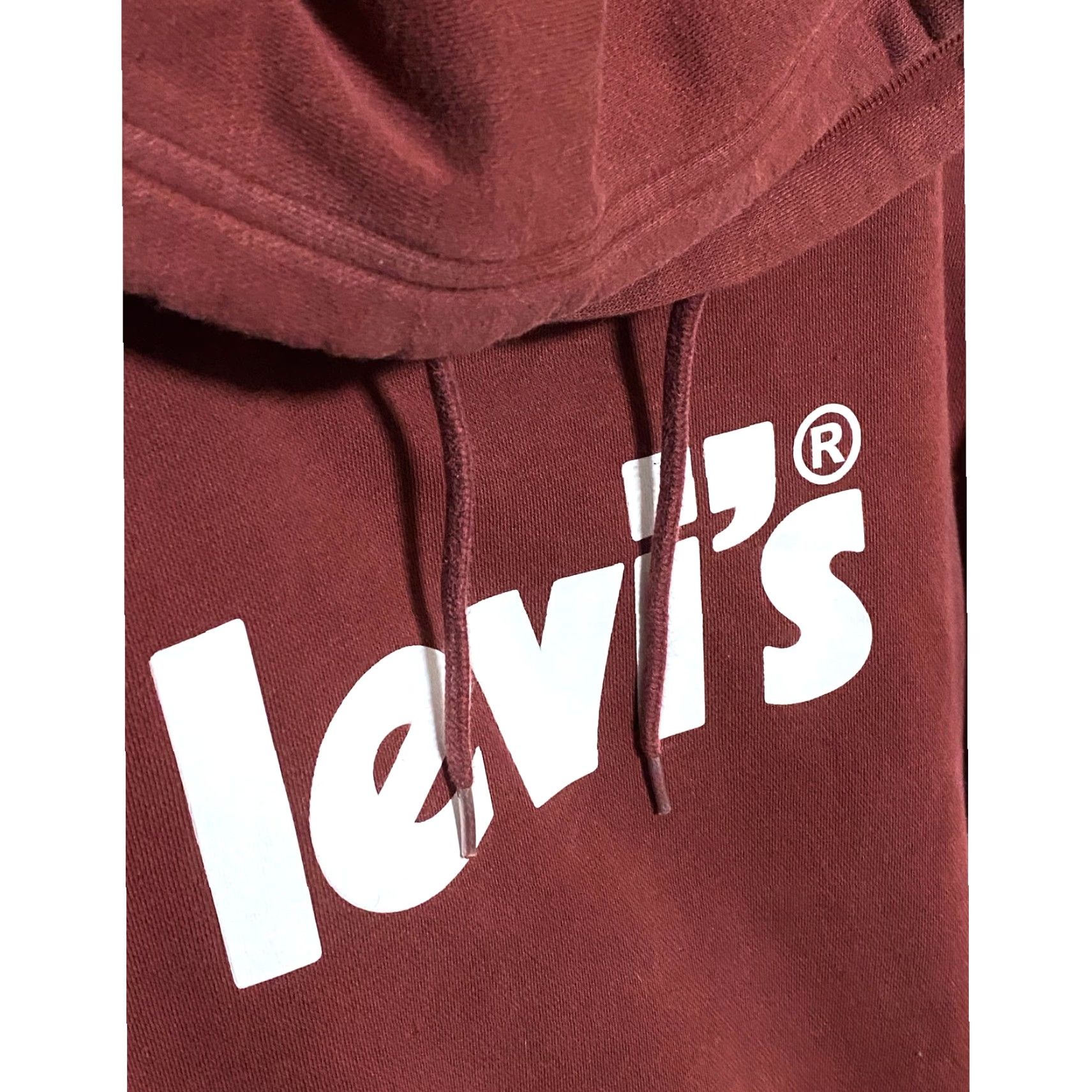 Levi's VINTAGE Levi's Relaxed Hoodie Mens 2XL Spell Out Logo Maroon Hoodie Mens XXL Pullovers Casual Classic Comfort Y2K Size US XXL / EU 58 / 5 - 3 Thumbnail