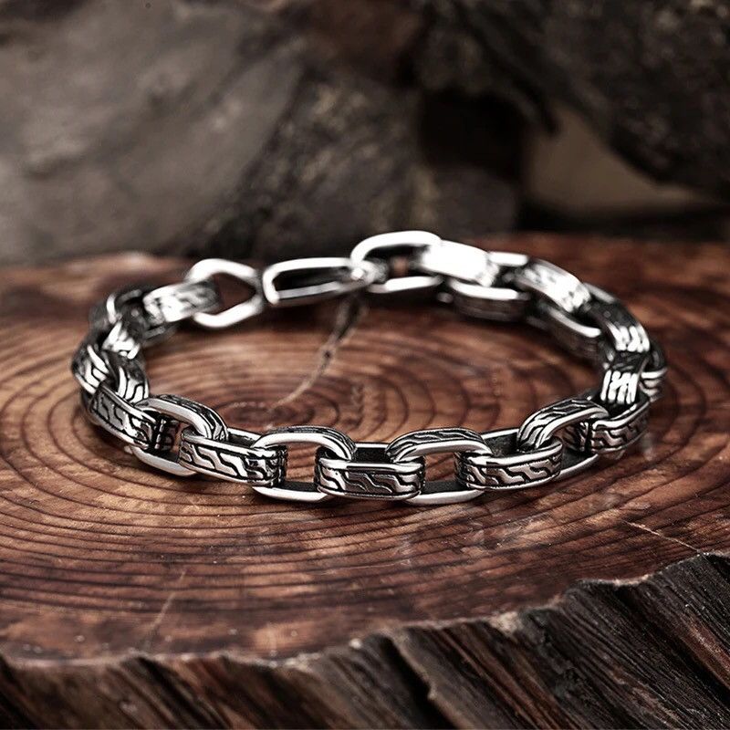 Other Bangle Male Retro Pattern O-shaped chain wristband Size ONE SIZE - 1 Thumbnail
