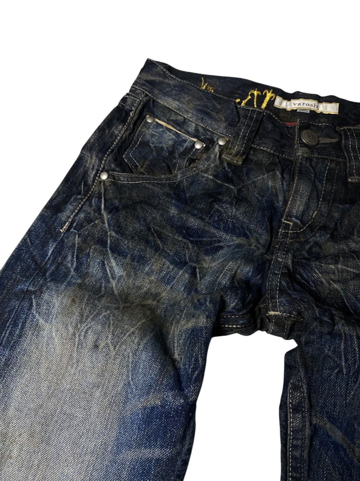 If Six Was Nine 2000's Varosh Mudwash Flared Jeans Size US 27 - 5 Thumbnail