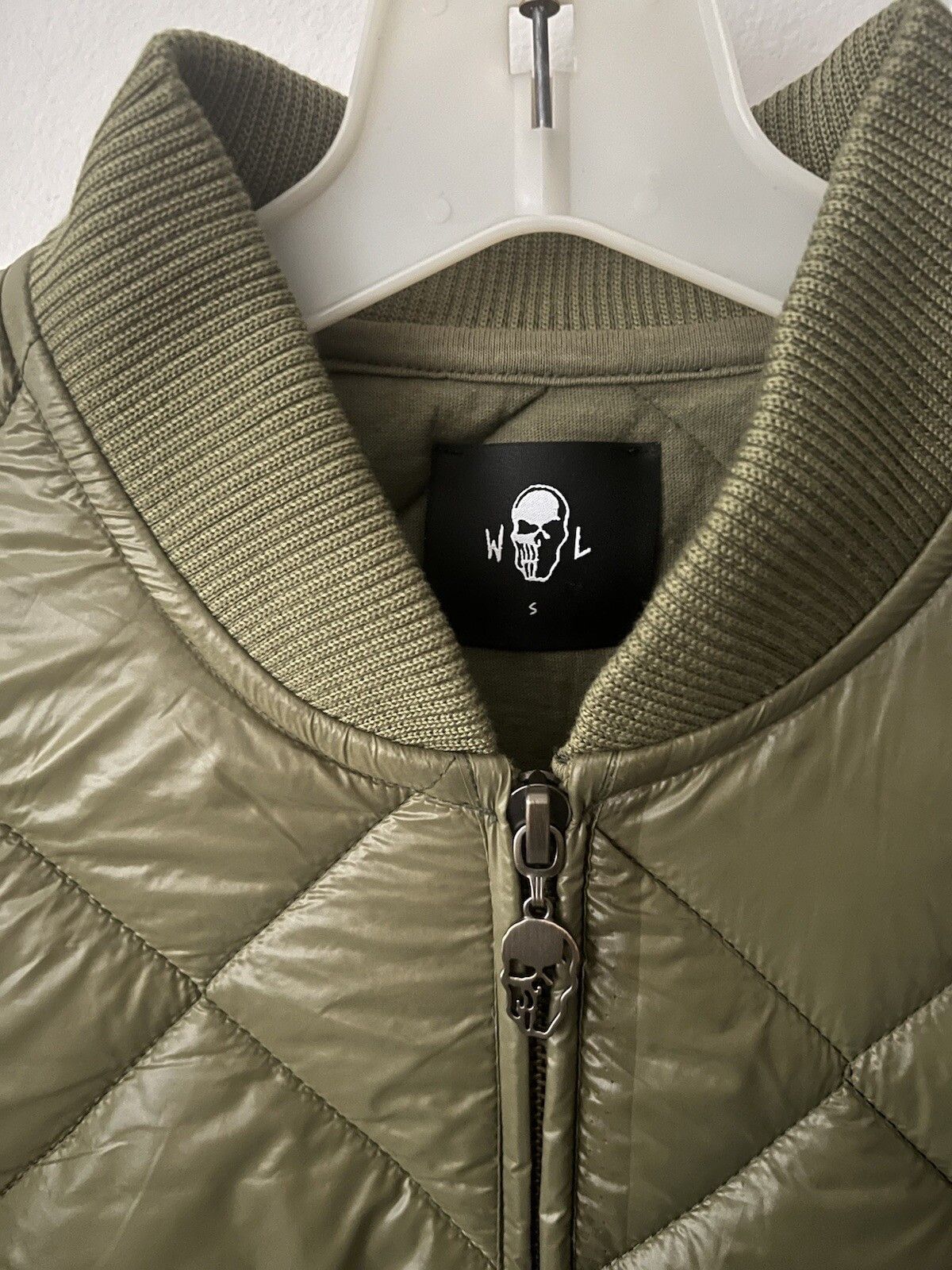 Warren Lotas Olive Green Quilted Bomber Jacket Size US S / EU 44-46 / 1 - 3 Thumbnail