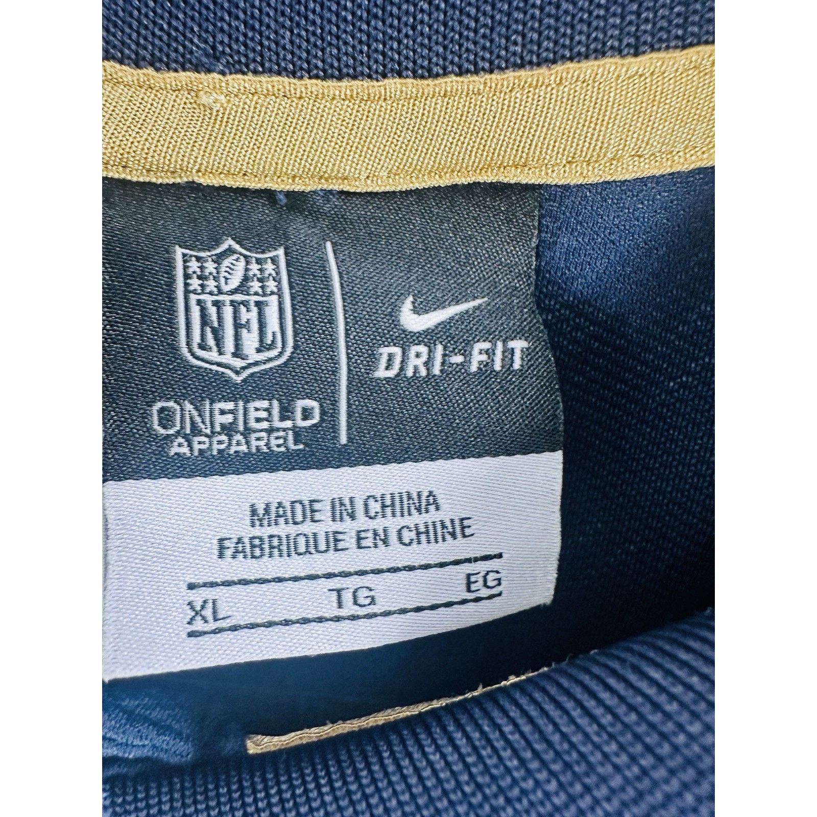 Nike Seattle Seahawks NFL Men’s XL OnField Blue Polo Nike Dri Fit Size US XL / EU 56 / 4 - 6 Thumbnail