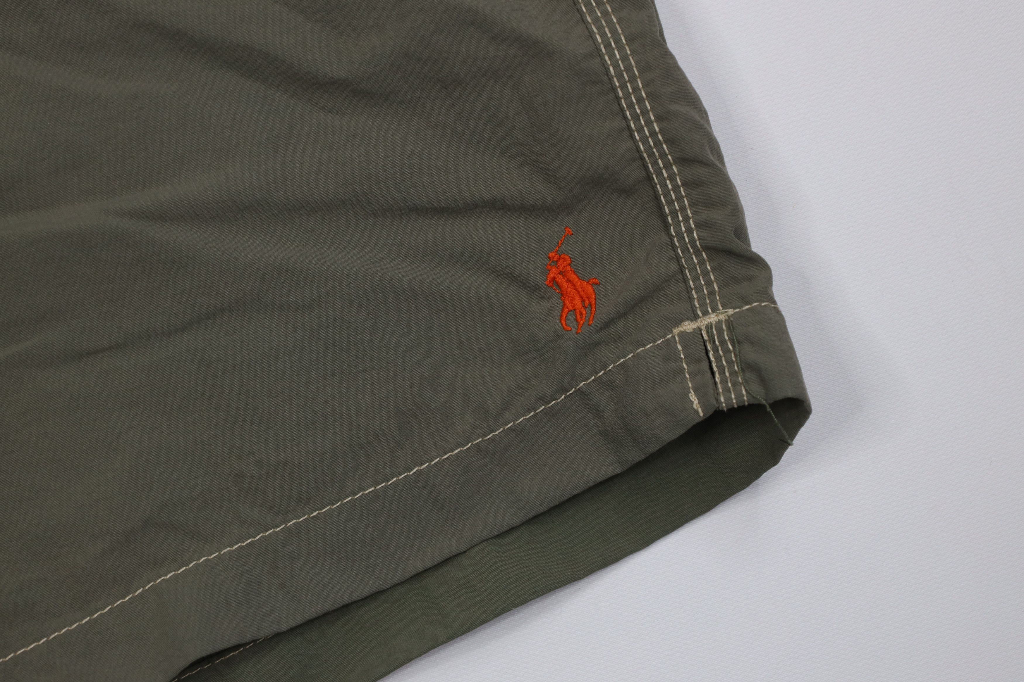 Polo Ralph Lauren Vintage 90s Ralph Lauren Lined Swim Trunks Shorts Olive Size US 34 / EU 50 - 5 Thumbnail