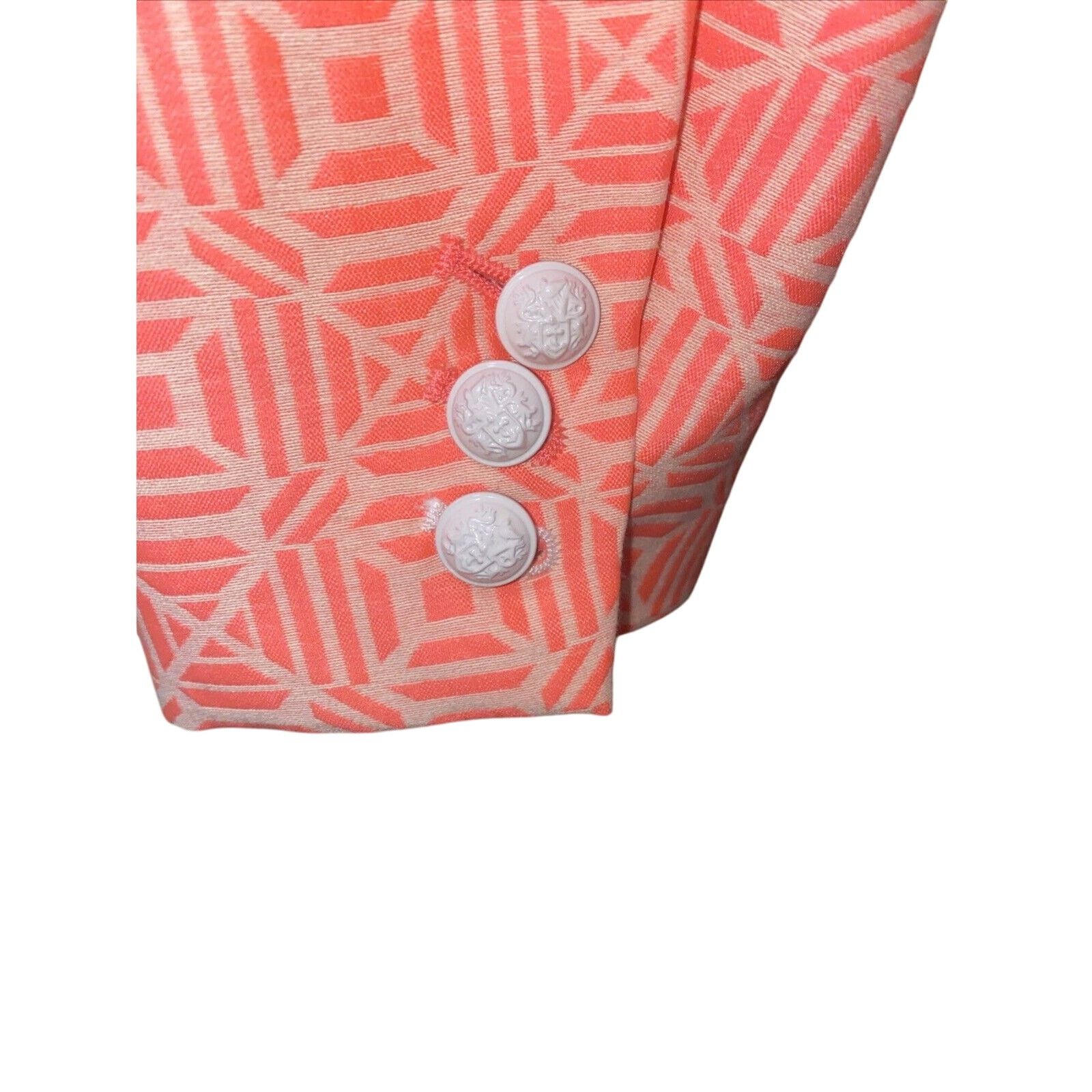 Gap Gap Academy Blazer Jacket Sz 6 Neon Pink White Geometric Size M / US 6-8 / IT 42-44 - 6 Thumbnail