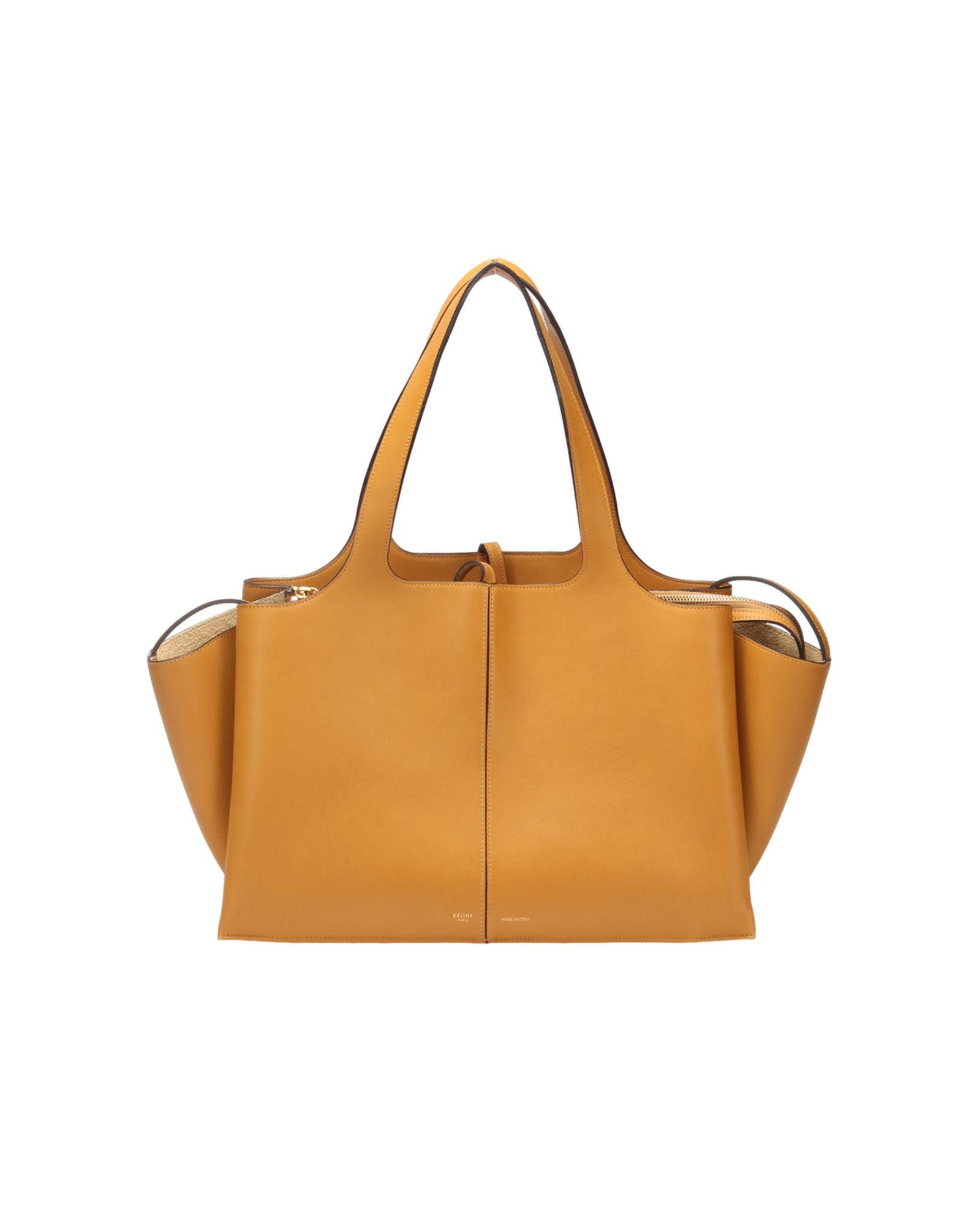 image of Celine Brown Trifold Handbag In Ab Condition, Women's