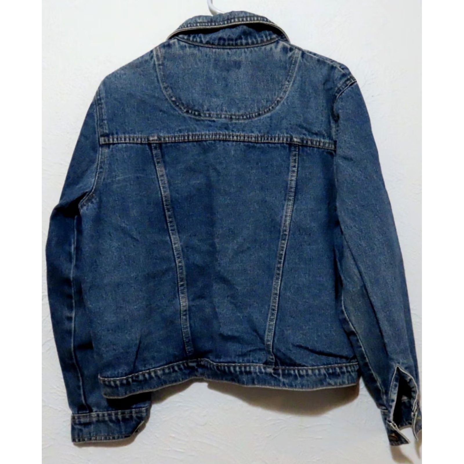 Vintage READ Agapo Collection Women's L Denim Jacket Beaded Embroidered Blue Basic Shirt? Size L / US 10 / IT 46 - 5 Thumbnail