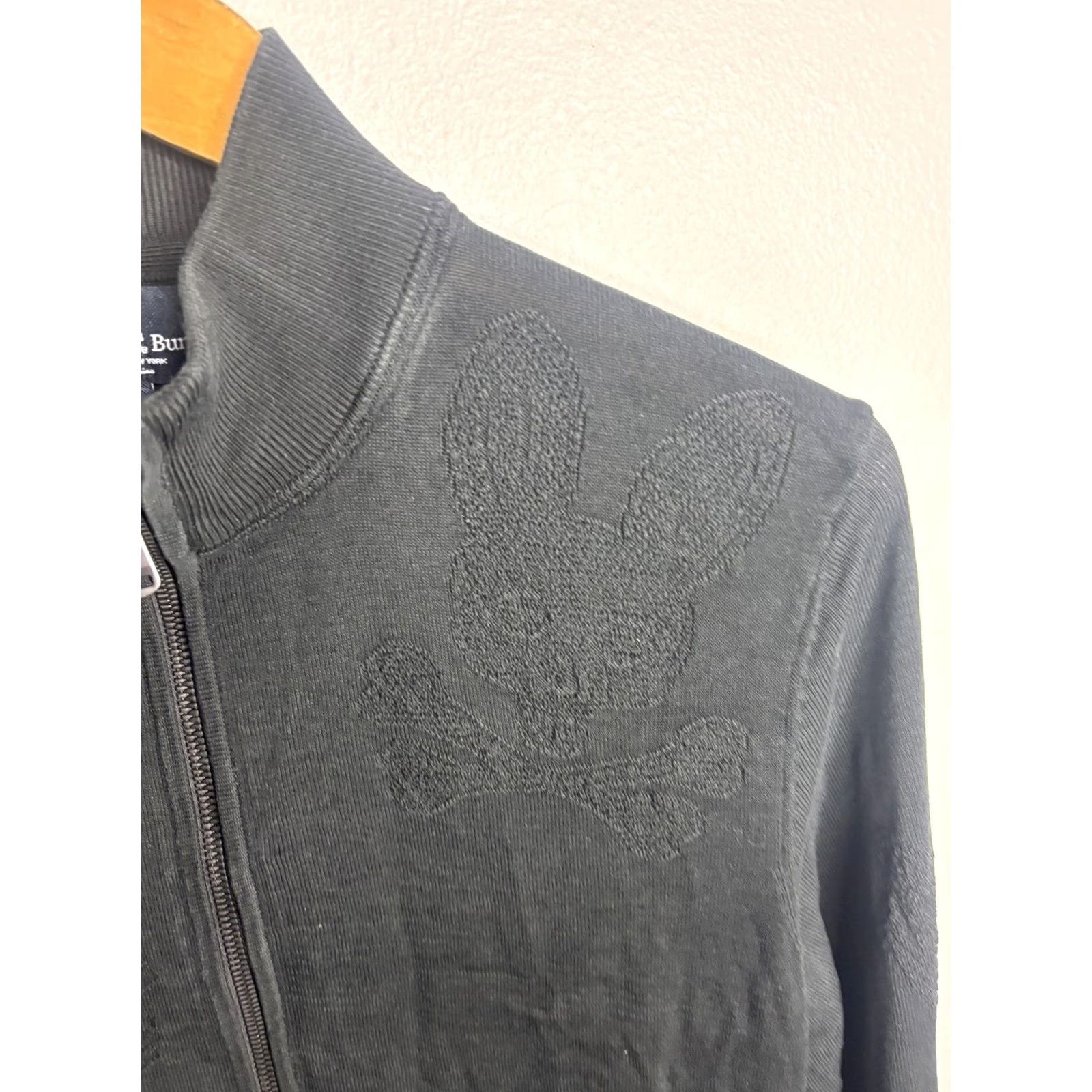 Psycho Bunny Psycho Bunny Jacket Mens Small Black Full Zip Knit Embroidered Logo Skull Bomber Size US S / EU 44-46 / 1 - 3 Thumbnail