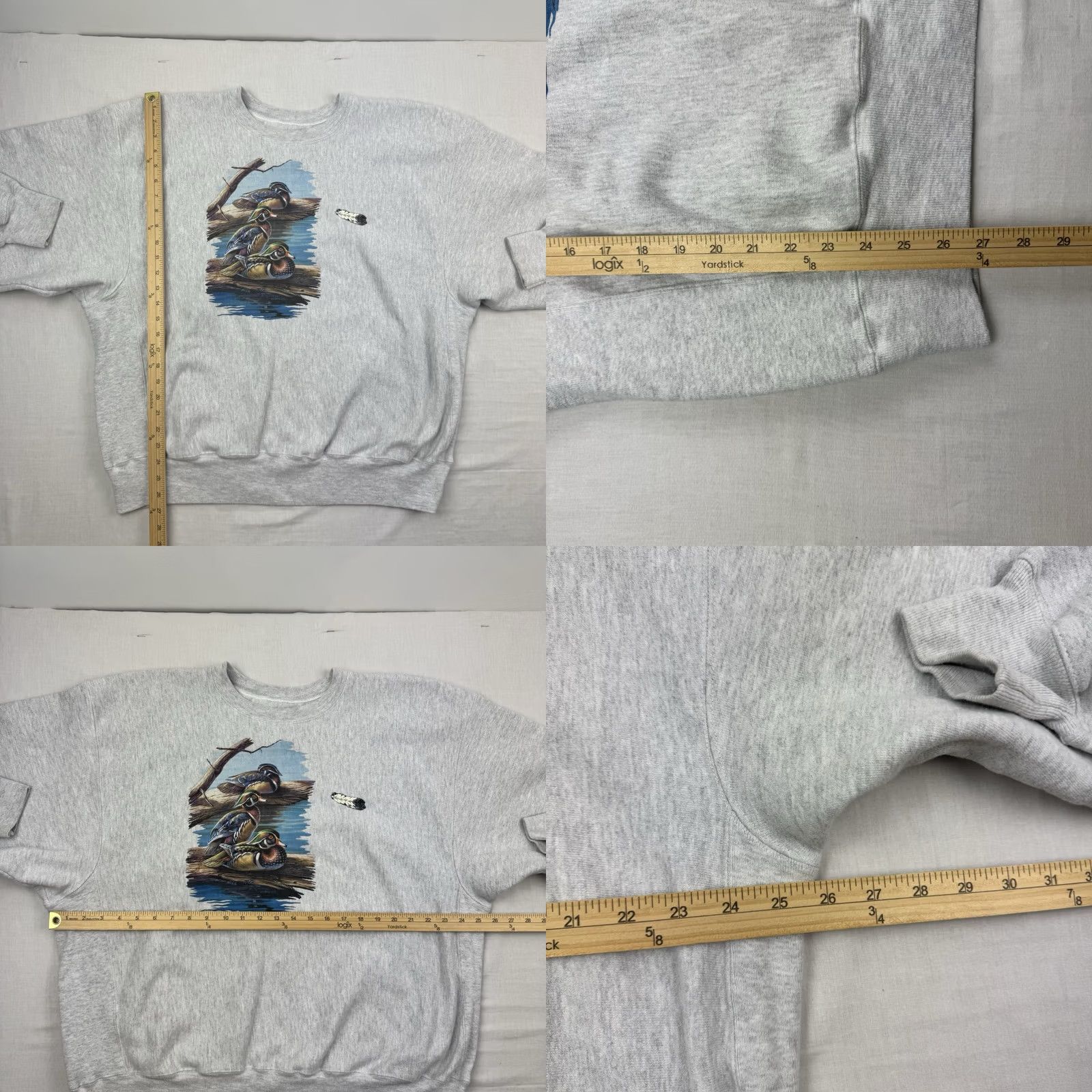 Champion VINTAGE Champion Reverse Weave Sweatshirt Men XL Gray Nature Animals Y2K Crew Neck Pullover Adults Mens Size US XL / EU 56 / 4 - 8 Thumbnail