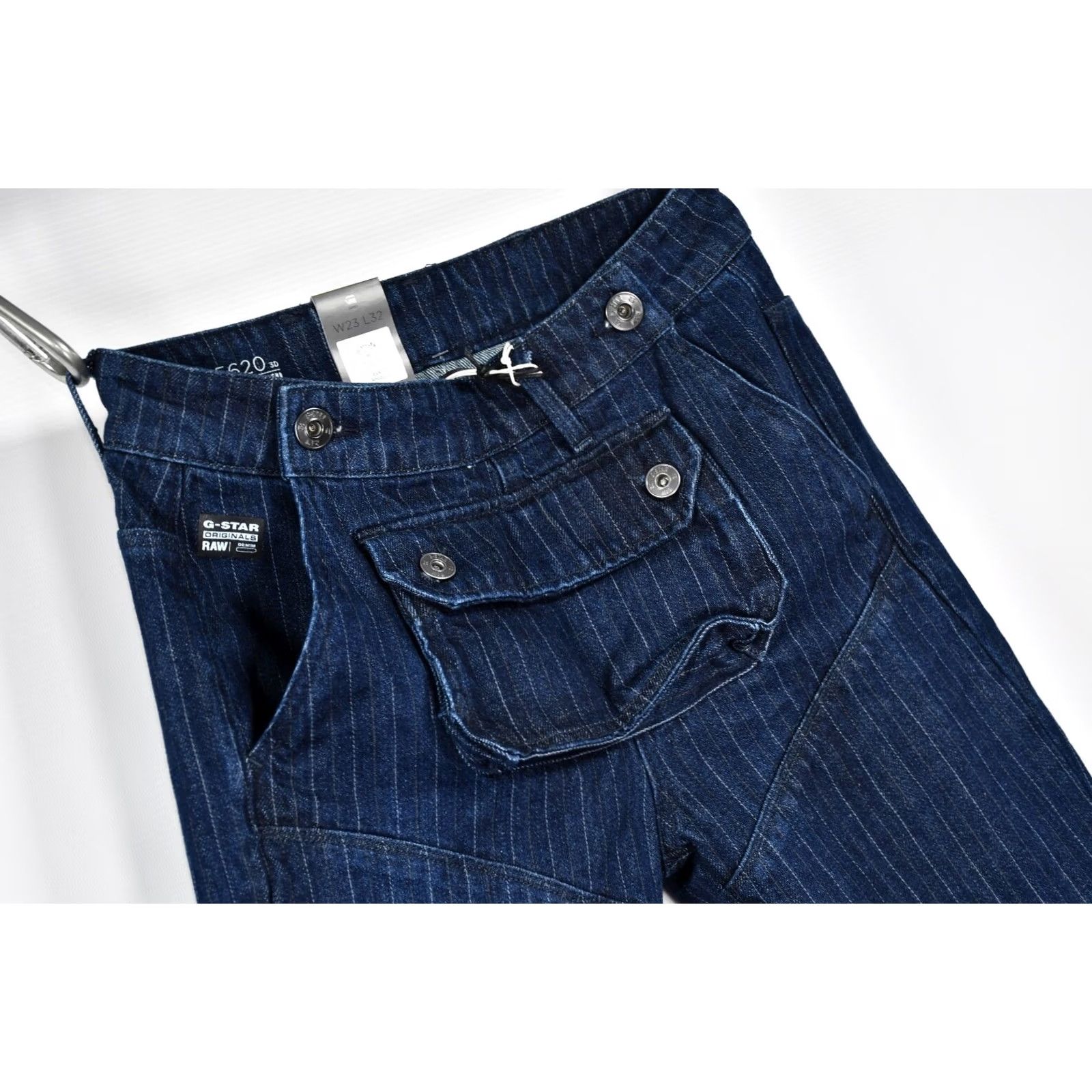 G-Star G-Star 5620 3D POUCH STRIPE DENIM RINSED WOMEN Jeans W23 L32 Boyfriend XS Size 40" / US 18 - 7 Thumbnail