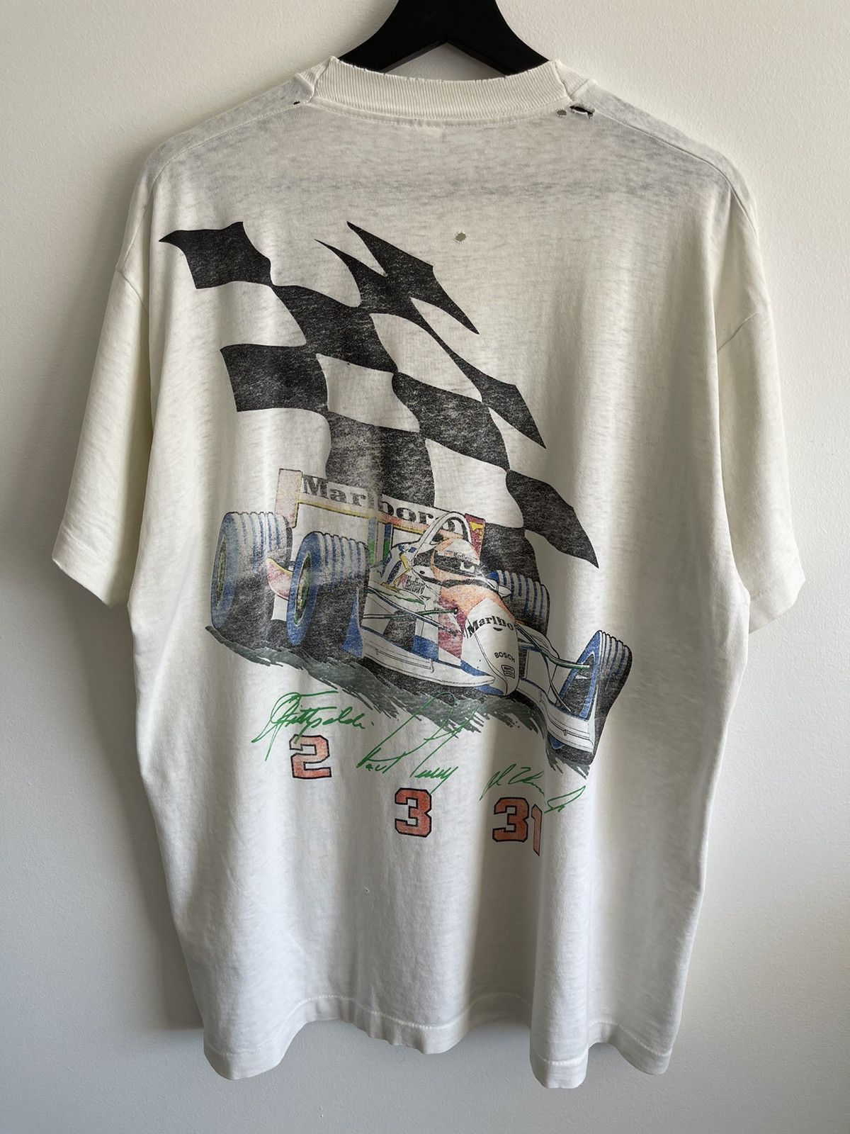 image of Marlboro 1994 Racing Tee in White, Men's (Size XL)