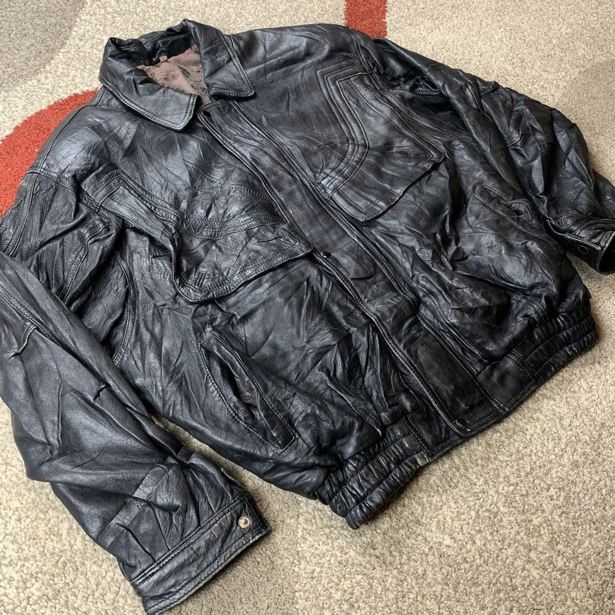 Genuine Leather Pour La Richarde Leather Jacket Size US L / EU 52-54 / 3 - 3 Thumbnail