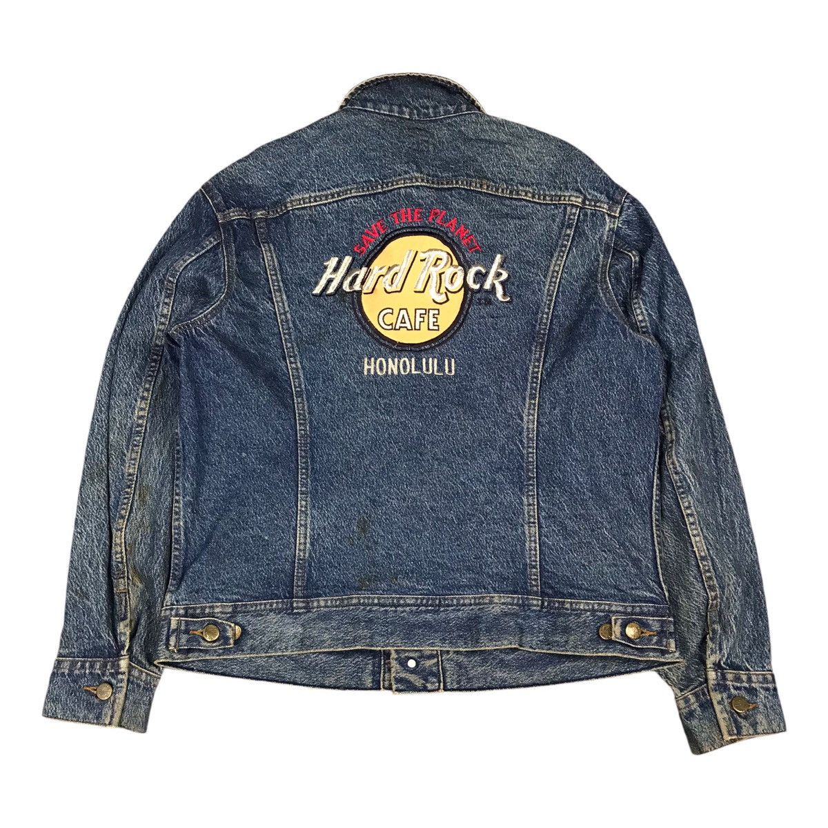 Hard Rock Cafe × Lee VTG🔥LEE X HARD ROCK CAFE HONOLULU DENIM BUTTON JACKET Size US M / EU 48-50 / 2 - 1 Thumbnail