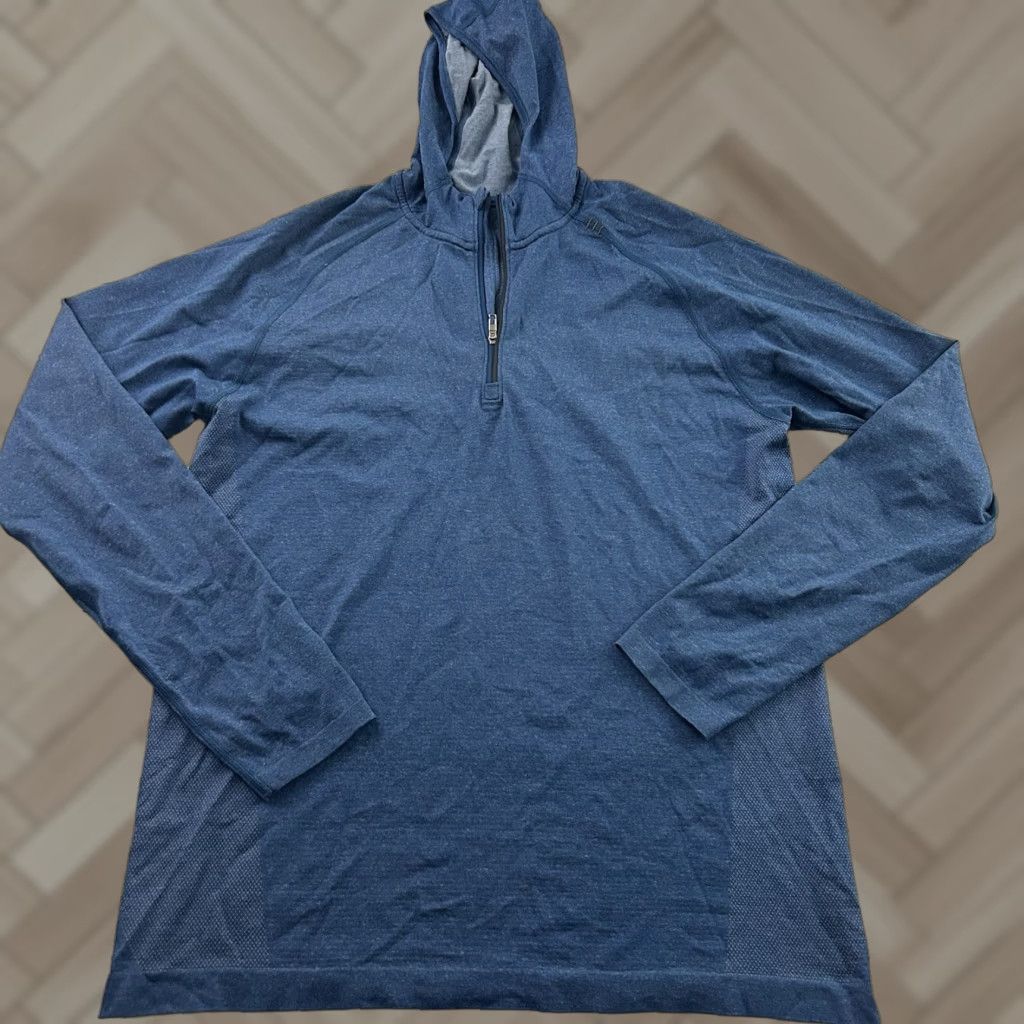 Lululemon Lululemon Metal Vent Tech Long Sleeve 1/4 Zip Lightweight Hoodie Men's Large Blue Jacket Activewear Size US L / EU 52-54 / 3 - 1 Thumbnail