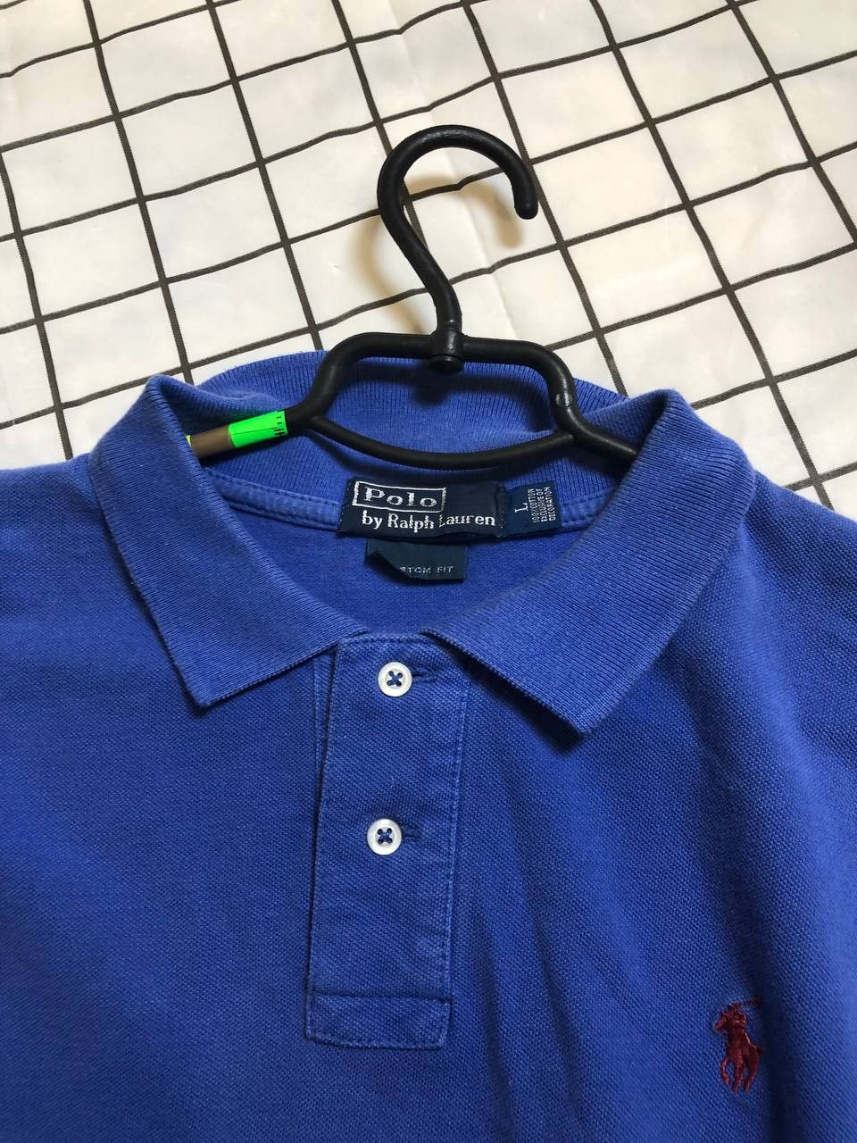 Polo Ralph Lauren Vintage Polo Ralph Lauren Large Blue Custom fit polo Size US L / EU 52-54 / 3 - 10 Thumbnail
