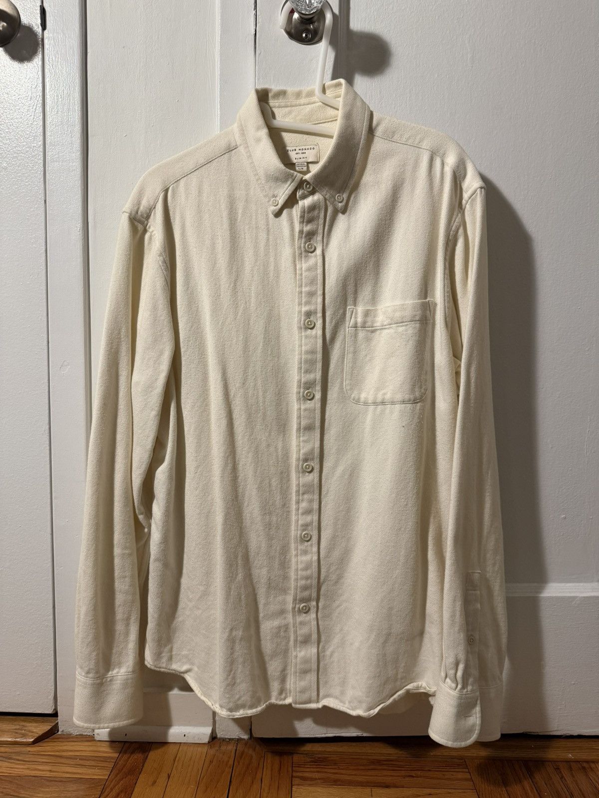 Club Monaco Cotton/wool twill button down Size US L / EU 52-54 / 3 - 1 Thumbnail