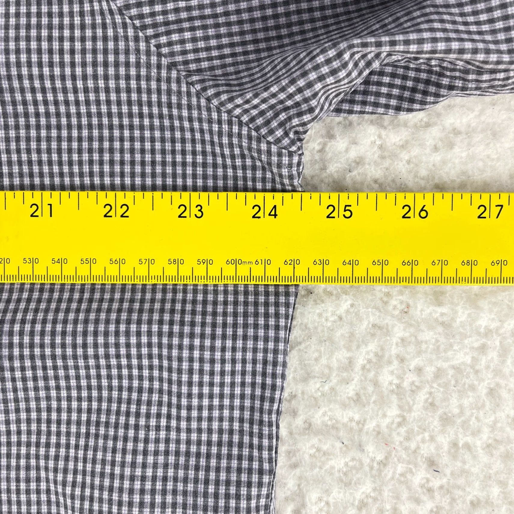 John Varvatos John Varvatos Gray Plaid Dress Shirt Mens Size XL Long Sleeve Cotton Regular Fit Size 46R - 7 Thumbnail