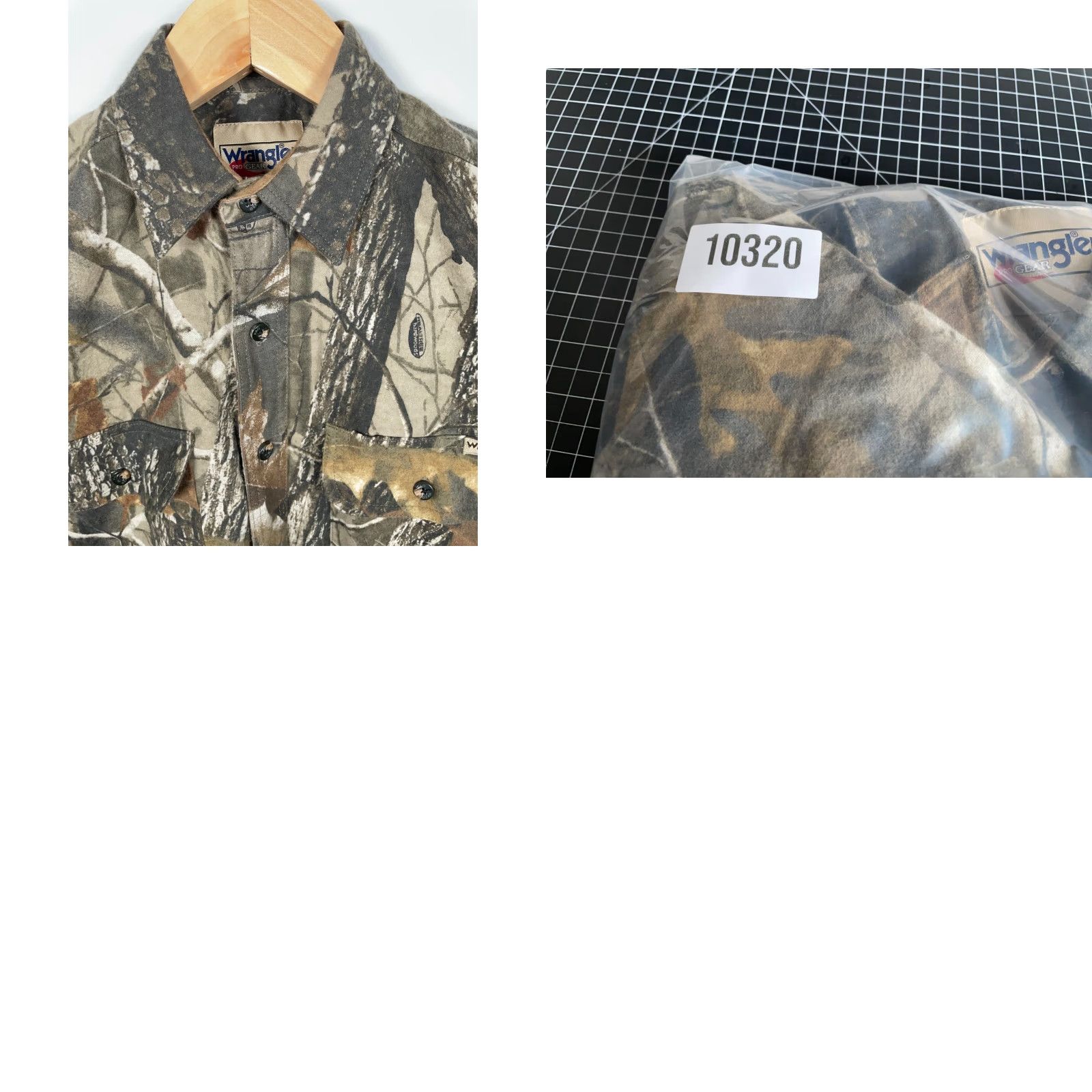 Wrangler Wrangler Pro Gear Camo Flannel Shirt Men's Medium Real Tree Hardwood Camouflage Size US M / EU 48-50 / 2 - 9 Thumbnail
