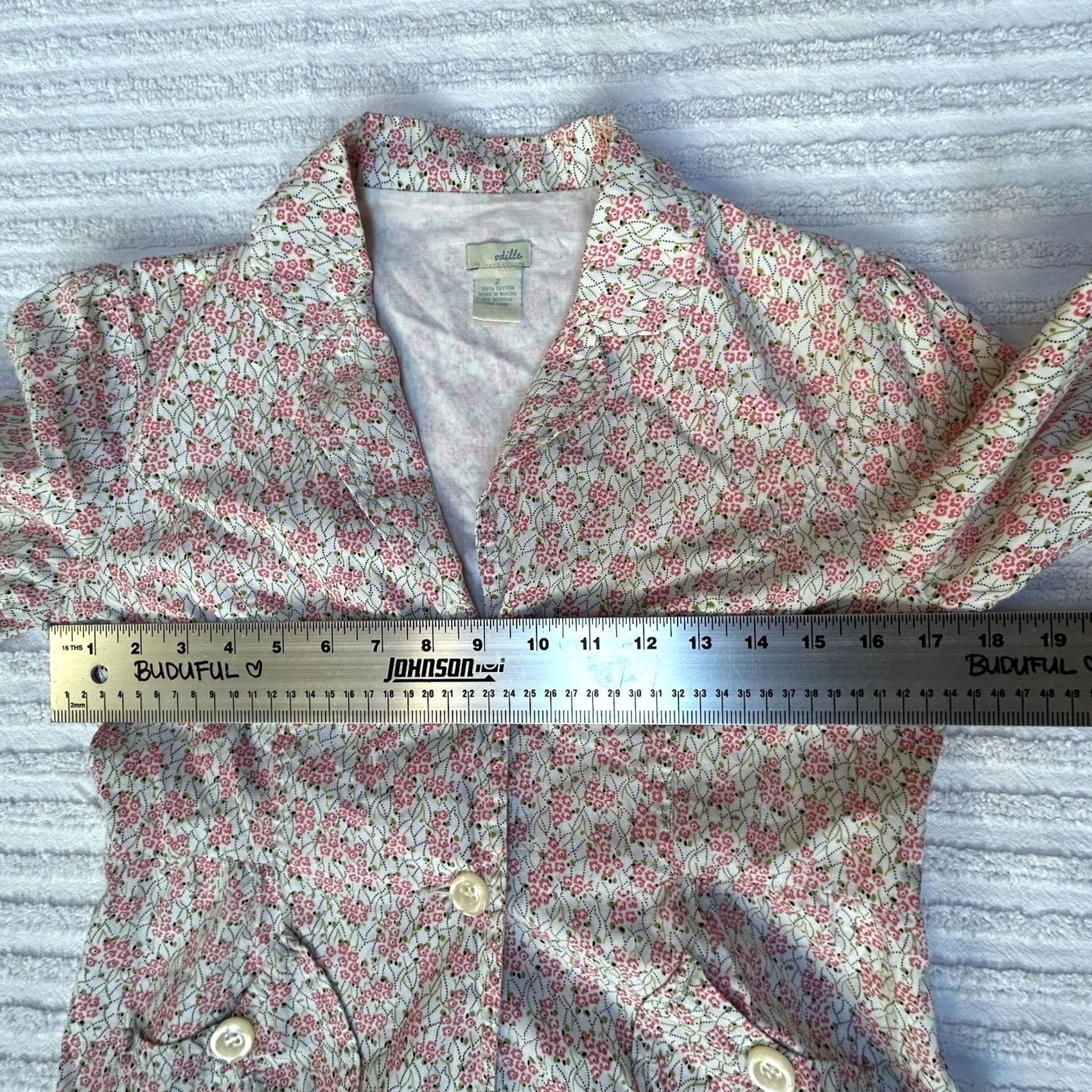 Anthropologie Odille Blazer Women's Two-Button Floral Pink Multicolor Size 2 Jacket Size XS / US 0-2 / IT 36-38 - 6 Thumbnail