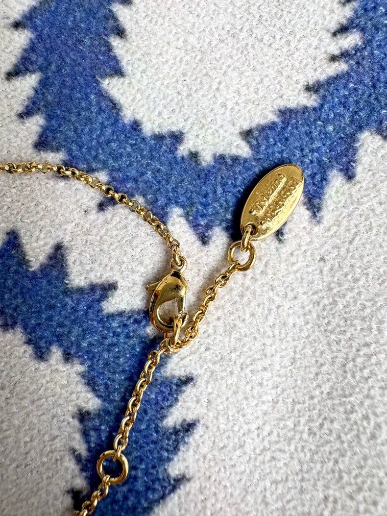 Vivienne Westwood Vivienne Westwood Vintage White Enamel Saturn Orb Necklace Size ONE SIZE - 6 Thumbnail