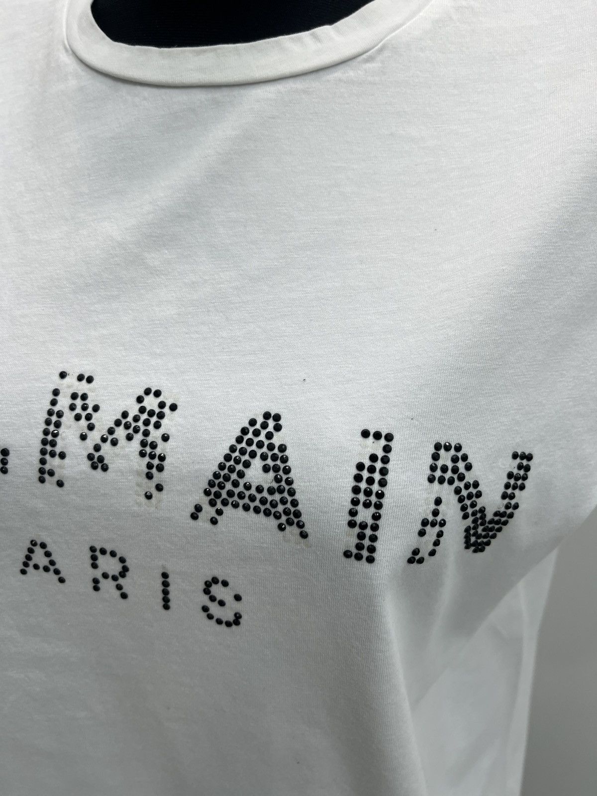 Balmain Balmain Crystals Logo Cotton Tee T-shirt Size XS / US 0-2 / IT 36-38 - 3 Thumbnail