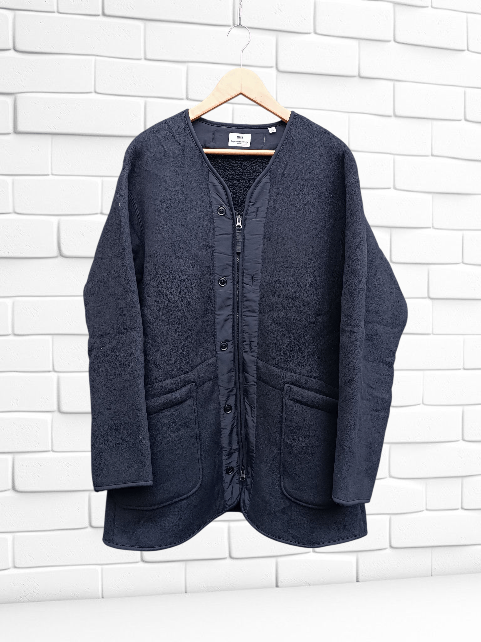 Engineered Garments Engineered Garments X Uniqlo Fleece Collarless Coat Size US L / EU 52-54 / 3 - 1 Thumbnail