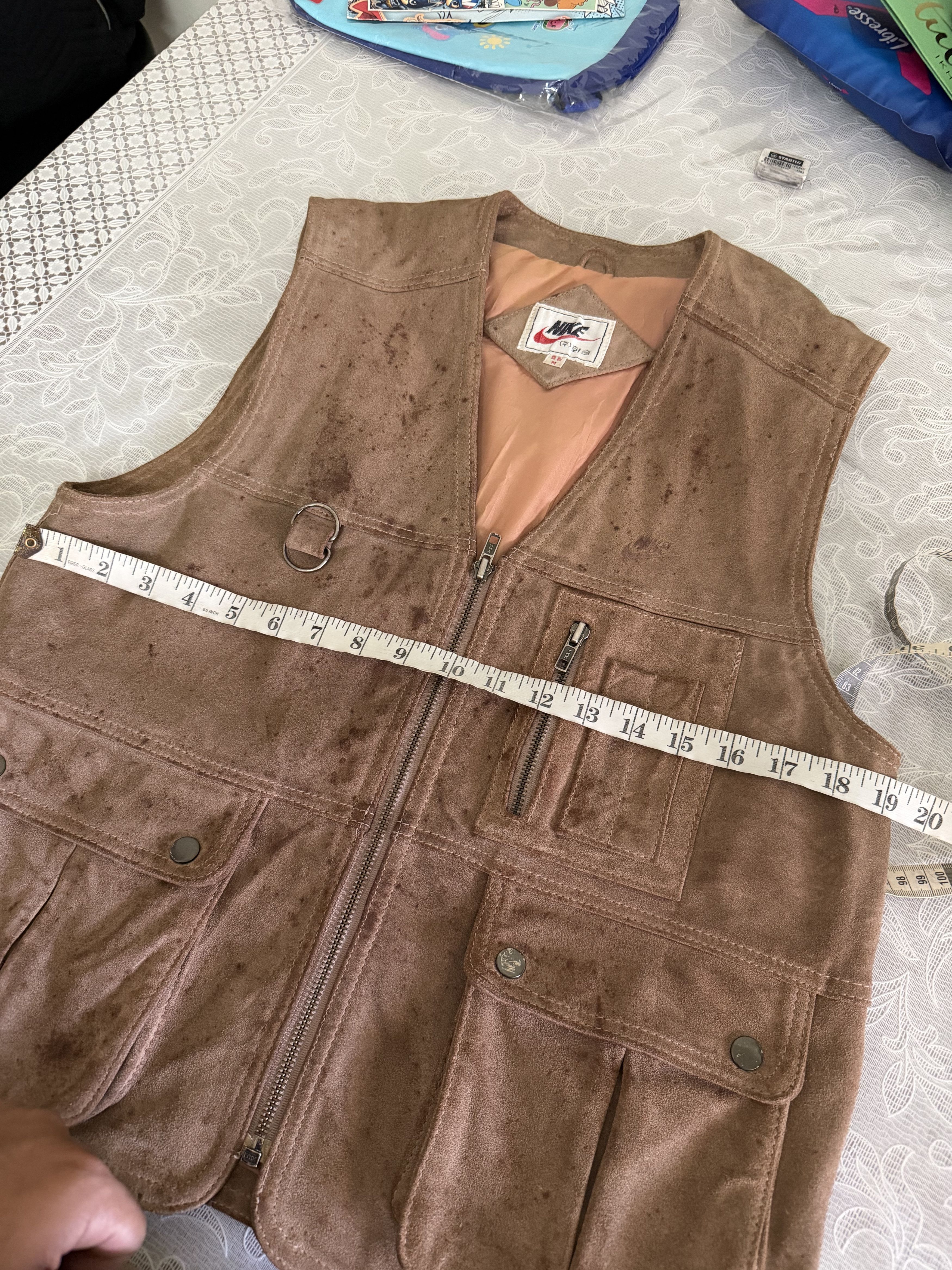 Nike Very Rare❗️Vintage 90s Nike Suede Leather Vest Jacket Size US M / EU 48-50 / 2 - 15 Thumbnail