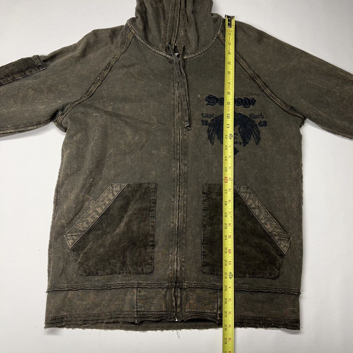 If Six Was Nine × Japanese Brand × Salvage Salvage Hoodie Y2K Skull Cross Wing Japanese Sweatshirt Size US L / EU 52-54 / 3 - 22 Thumbnail