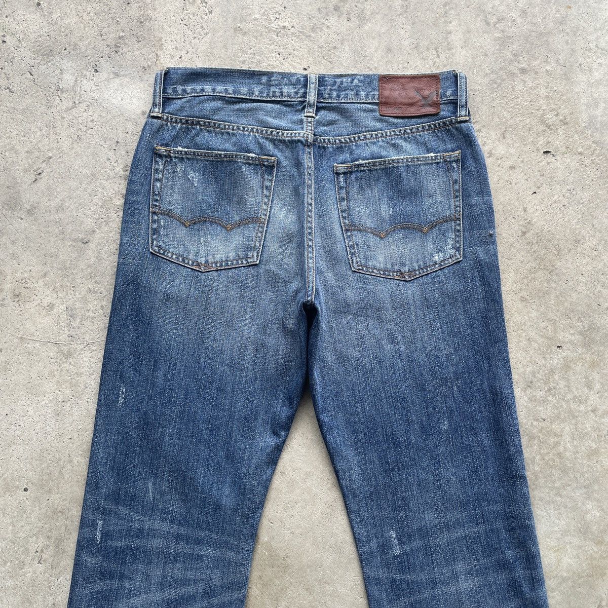 American Eagle Outfitters × Jean Vintage American Eagle Distressed Jeans Faded Pants W32 Size US 32 / EU 48 - 9 Thumbnail