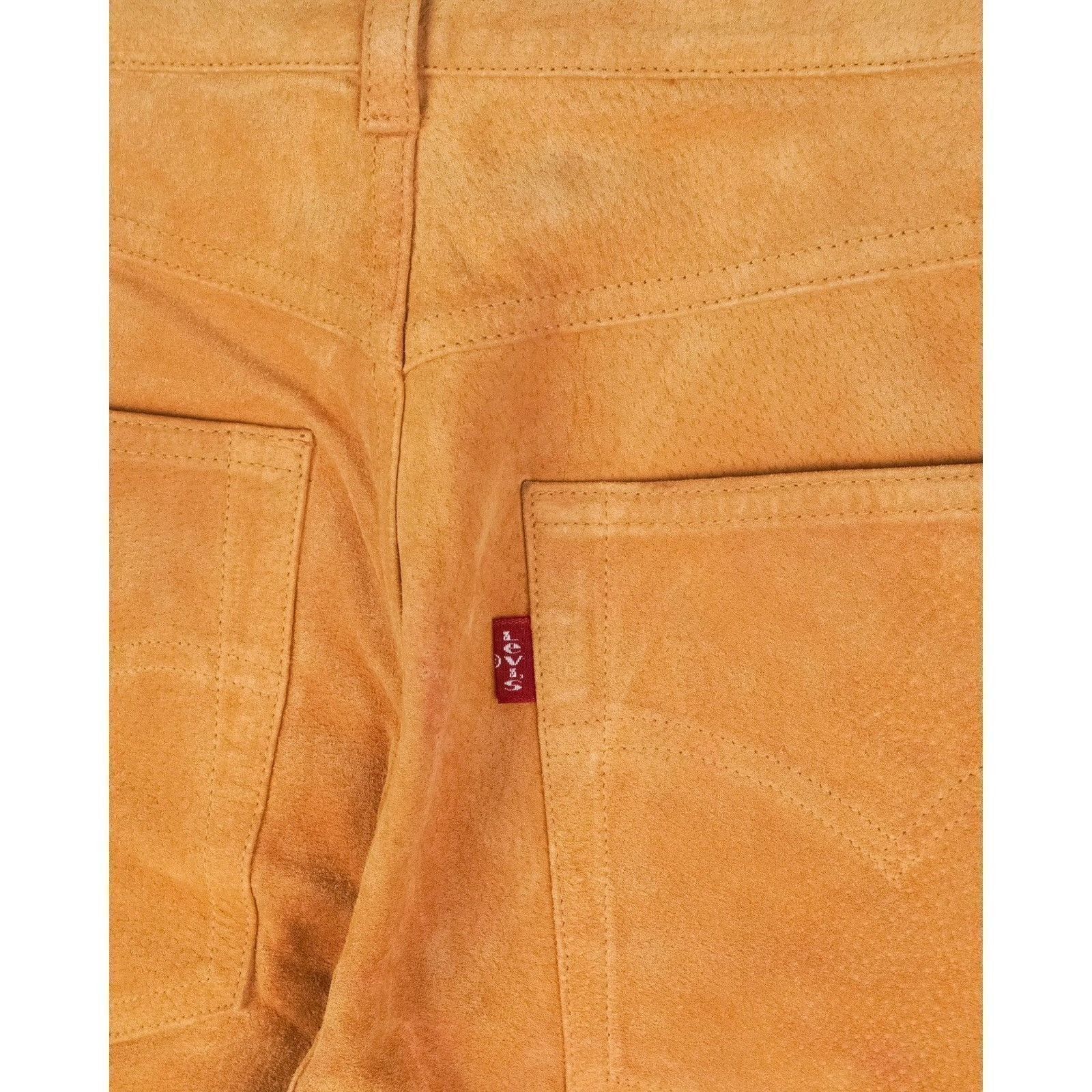 Levi's × Vintage Vintage 90’s levis brown suede leather pants Size US 28 / EU 44 - 5 Thumbnail