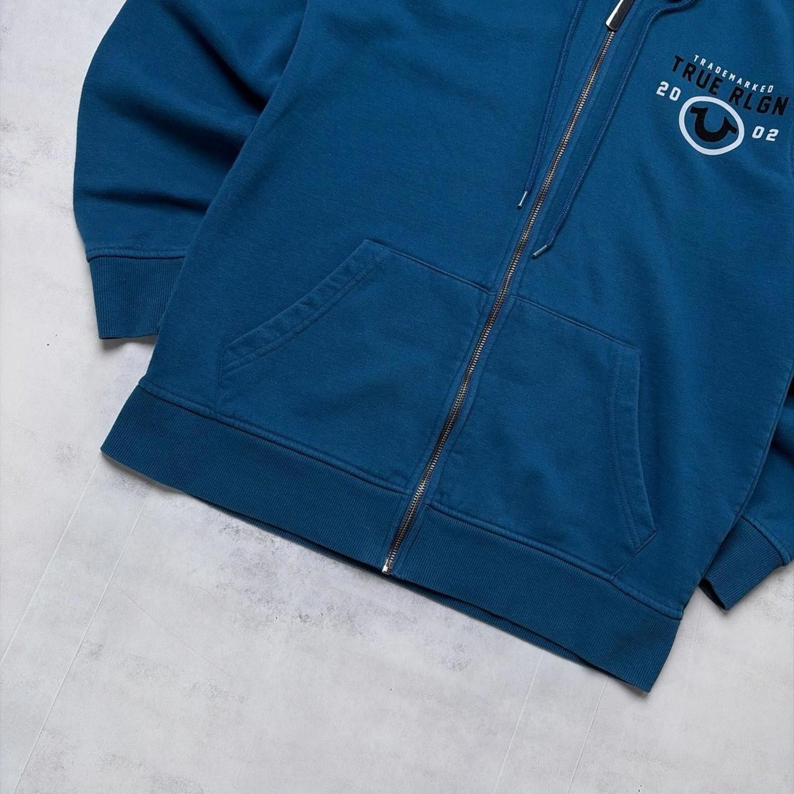 True Religion Y2K Blue True Religion Grunge Skater Zip Up Hoodie Size US M / EU 48-50 / 2 - 5 Thumbnail