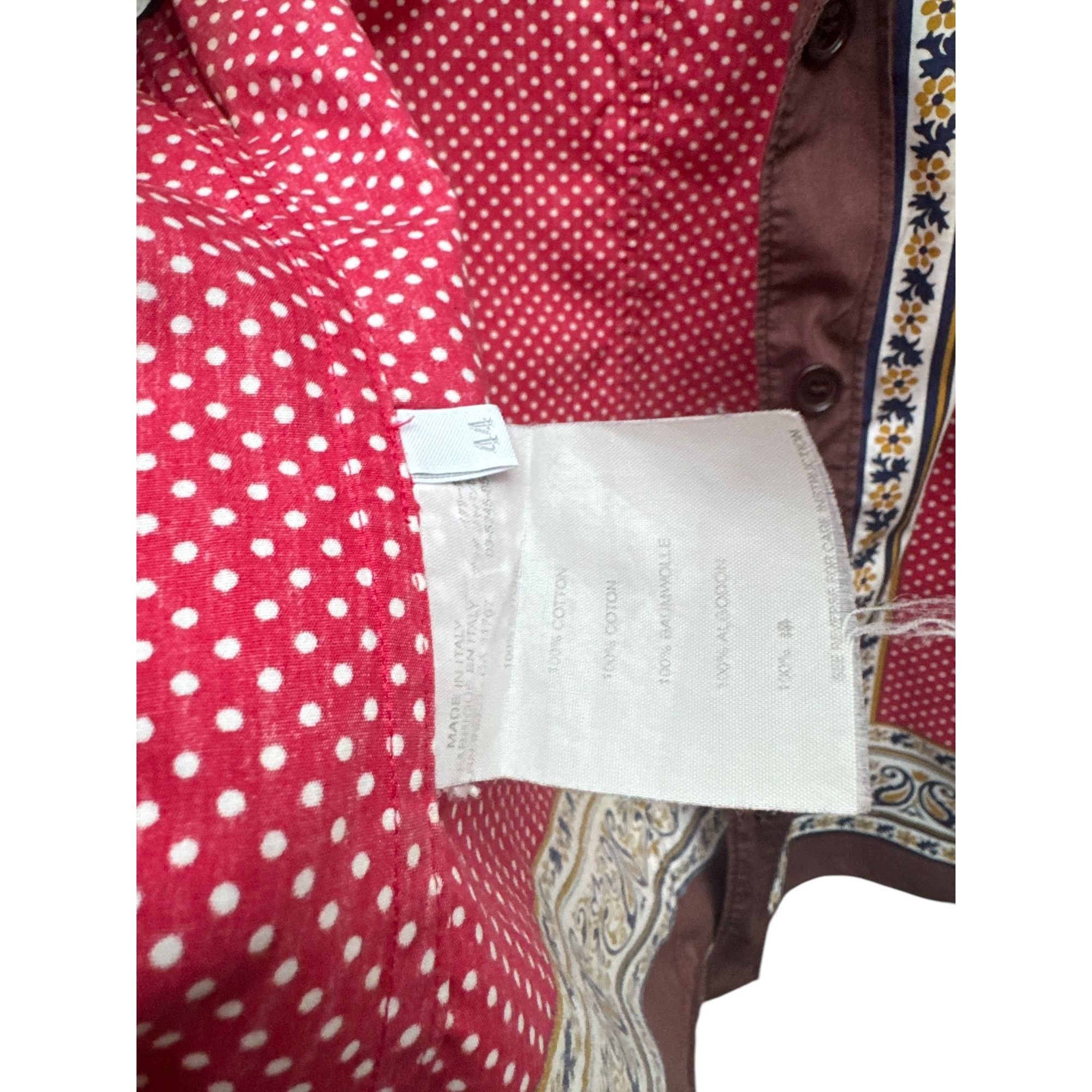 Miu Miu Red Brown Paisley Shirt Size M / US 6-8 / IT 42-44 - 5 Thumbnail