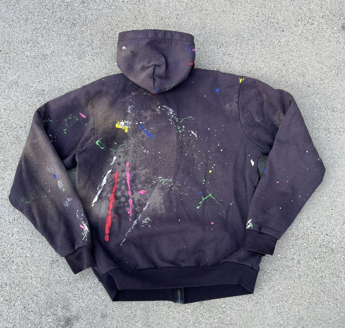 Carhartt × Carhartt Wip Vintage Carhartt Hoodie Sun Fade Distressed Jacket Thermal Size US L / EU 52-54 / 3 - 2 Thumbnail