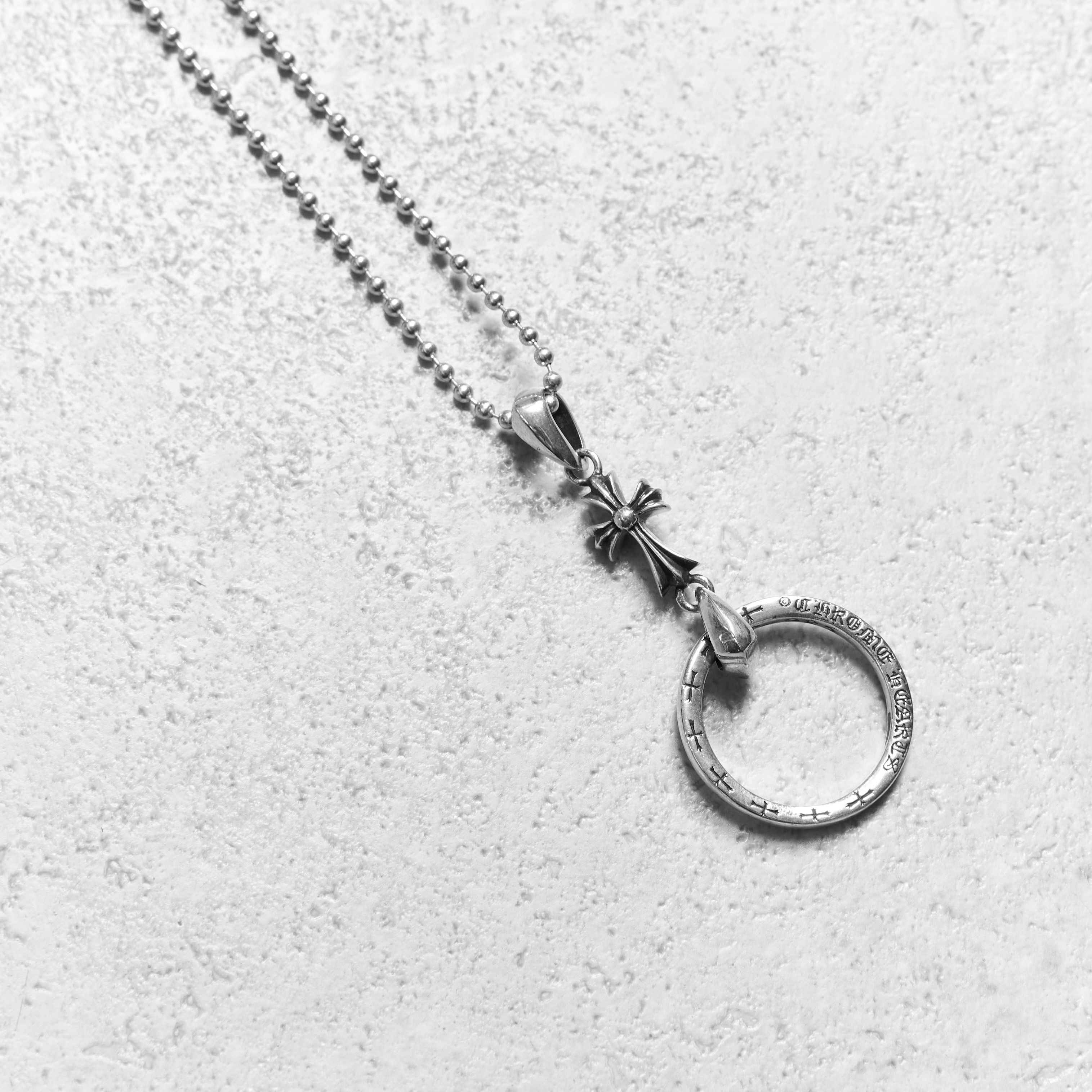 Chrome Hearts CHROME HEARTS Ball Chain Necklace Silver Cross Size ONE SIZE - 7 Thumbnail
