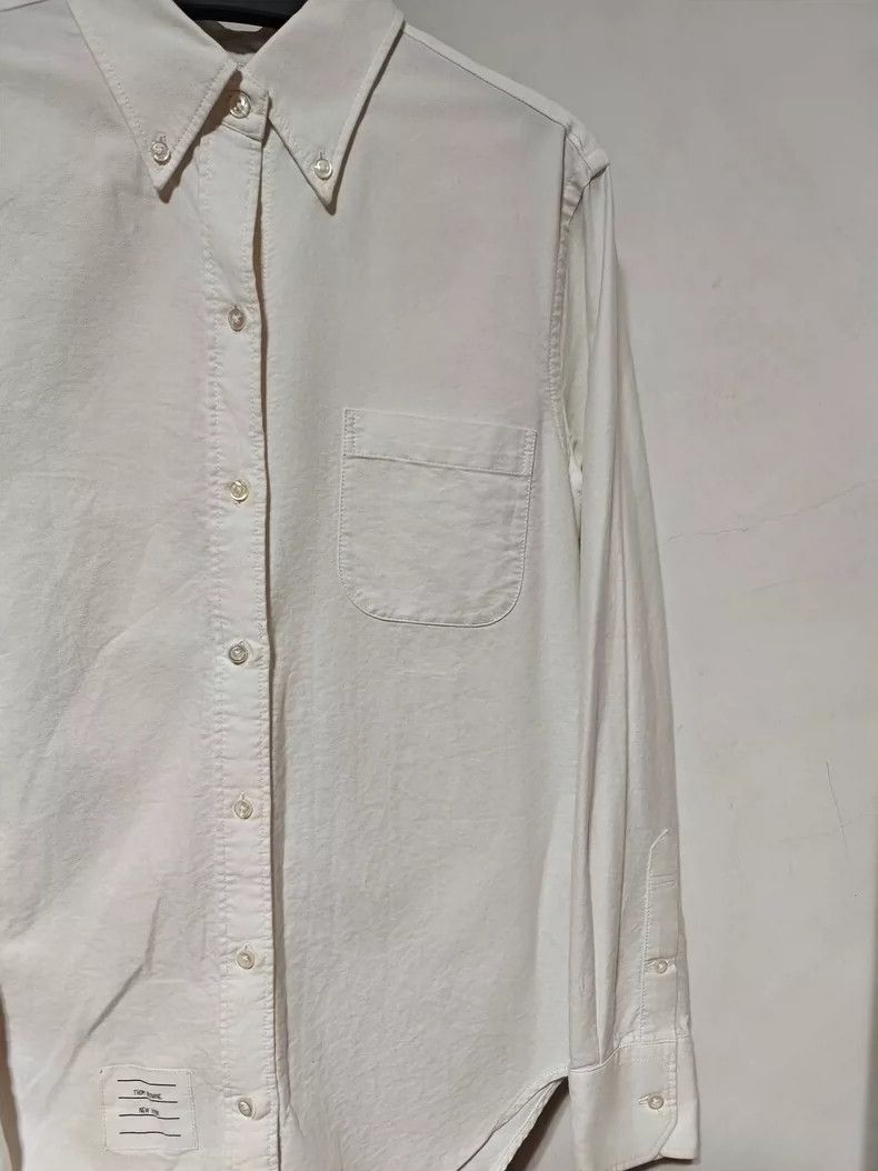 Thom Browne Thom Browne White long-sleeved shirt Size US XS / EU 42 / 0 - 2 Thumbnail