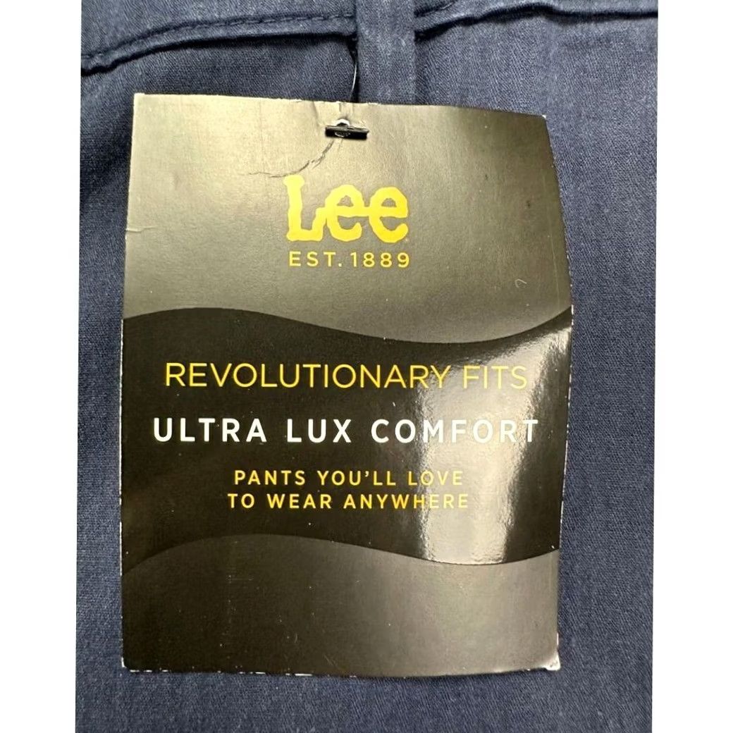 Lee Lee Ultra Lux Comfort Jogger Pants Women 18 Blue Taper Elastic Waist Pull On NEW Size 40" / US 18 - 6 Thumbnail