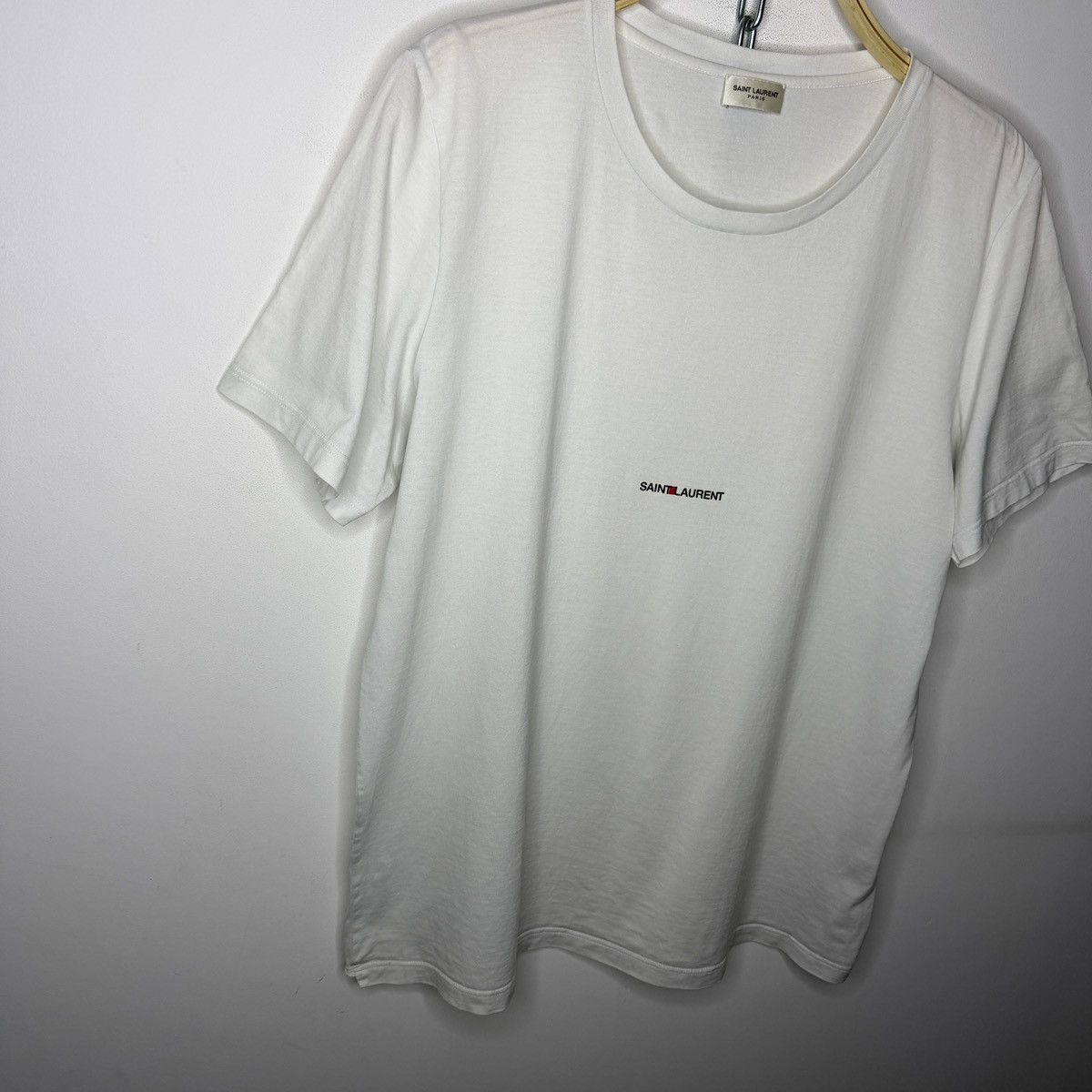 Saint Laurent Paris Saint Laurent Paris logo tee shirt Size US L / EU 52-54 / 3 - 3 Thumbnail