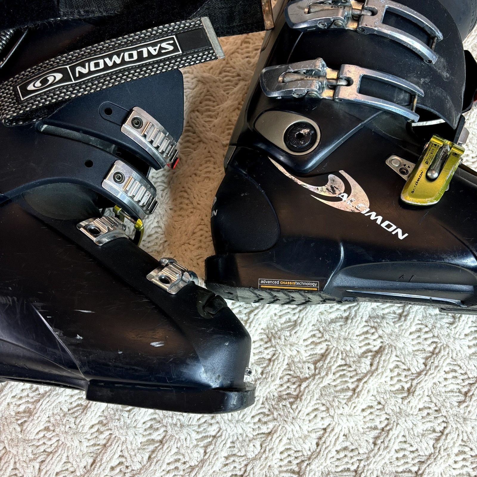 Salomon Salomon X-Wave 8.0 3D Buckle, 315mm Black Downhill Ski Boots Size US 13 / EU 46 - 3 Thumbnail