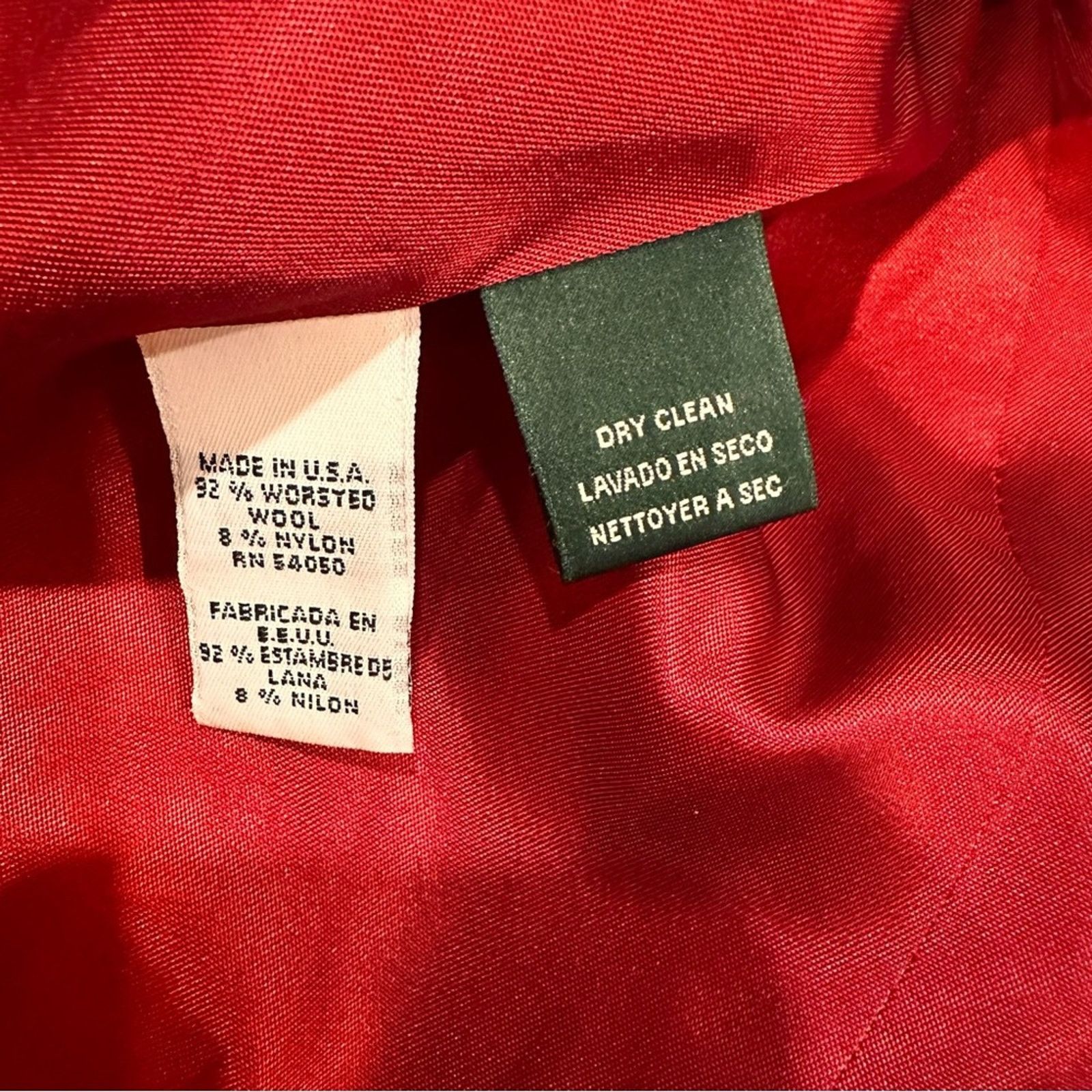 Ralph Lauren Ralph Lauren Wool Coat - Size 12 - Black & Red - Classic Size XL / US 12-14 / IT 48-50 - 7 Thumbnail