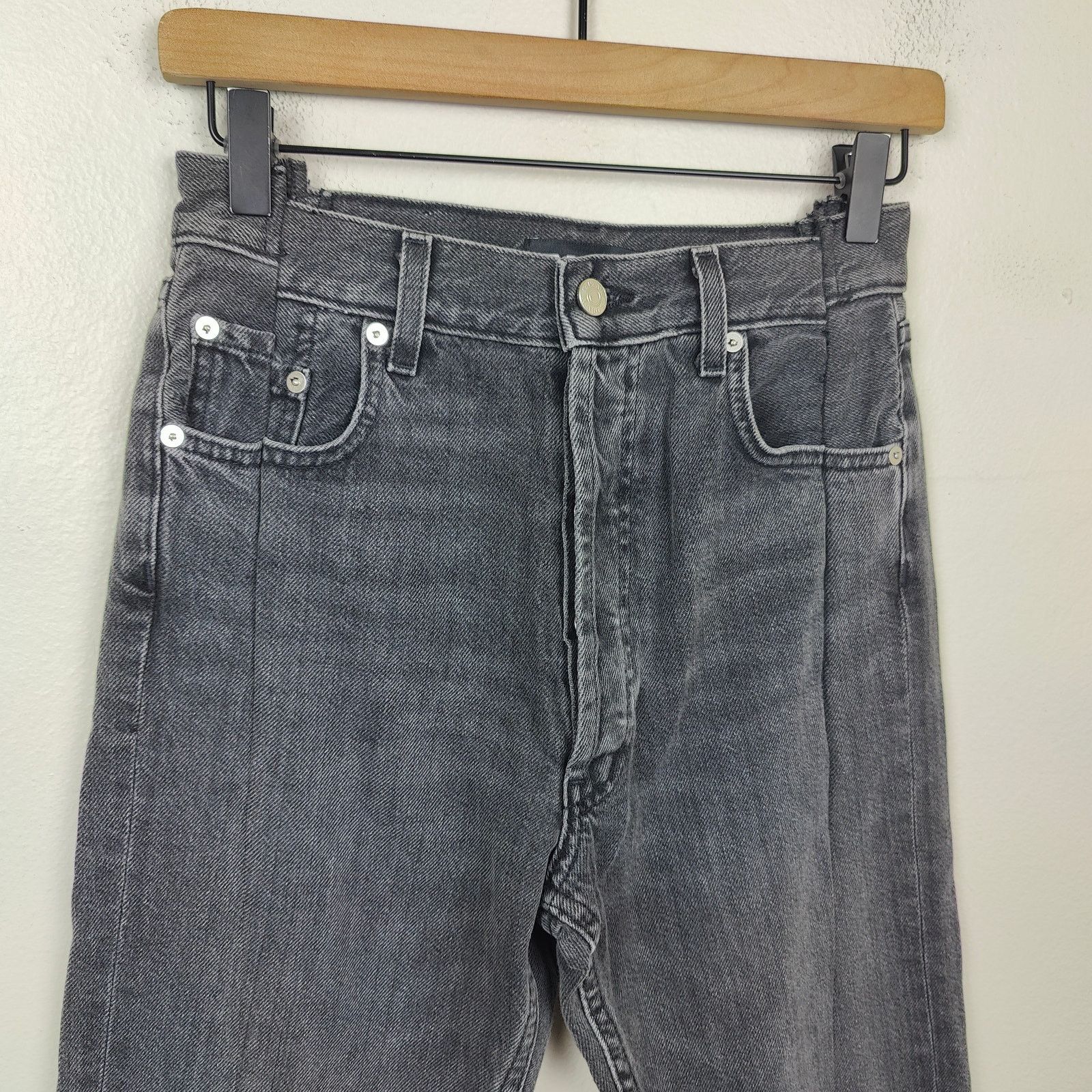 EB Denim EB Denim Jeans Womens 25 Charcoal Wash Straight Leg Pieced Size 25" / US 0 / IT 36 - 2 Thumbnail