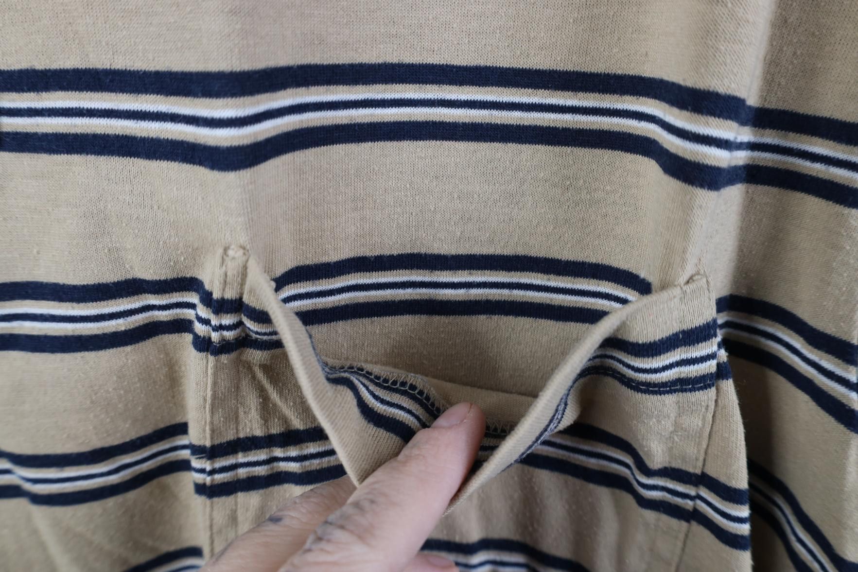 Vintage Vintage 90s Streetwear Block Knit Golf Polo Shirt Beige Size US L / EU 52-54 / 3 - 6 Thumbnail