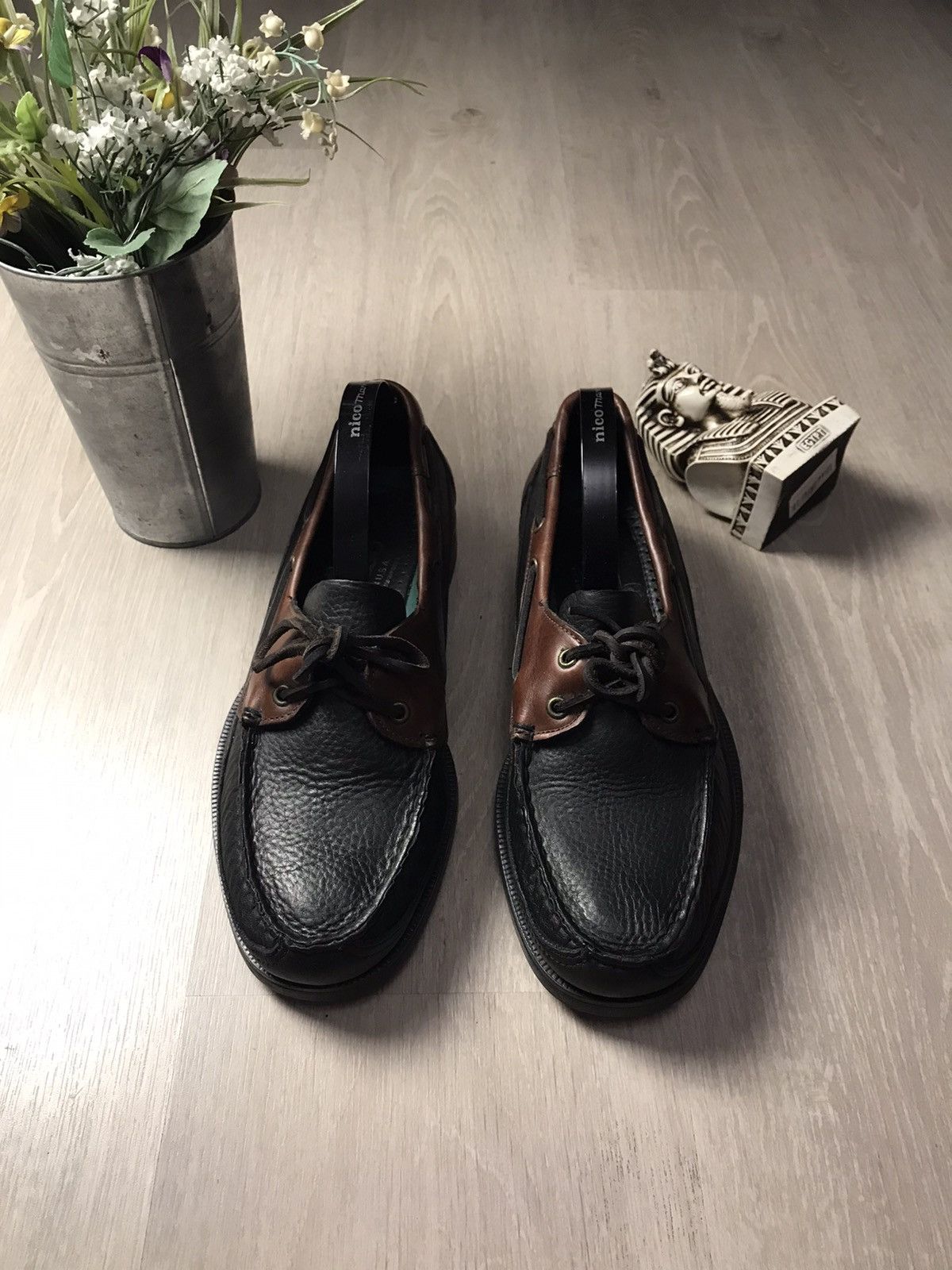 image of Drakes x Sebago Made In Usa Sebago Penny Loafers Vintage in Black/Brown, Men's (Size 10)