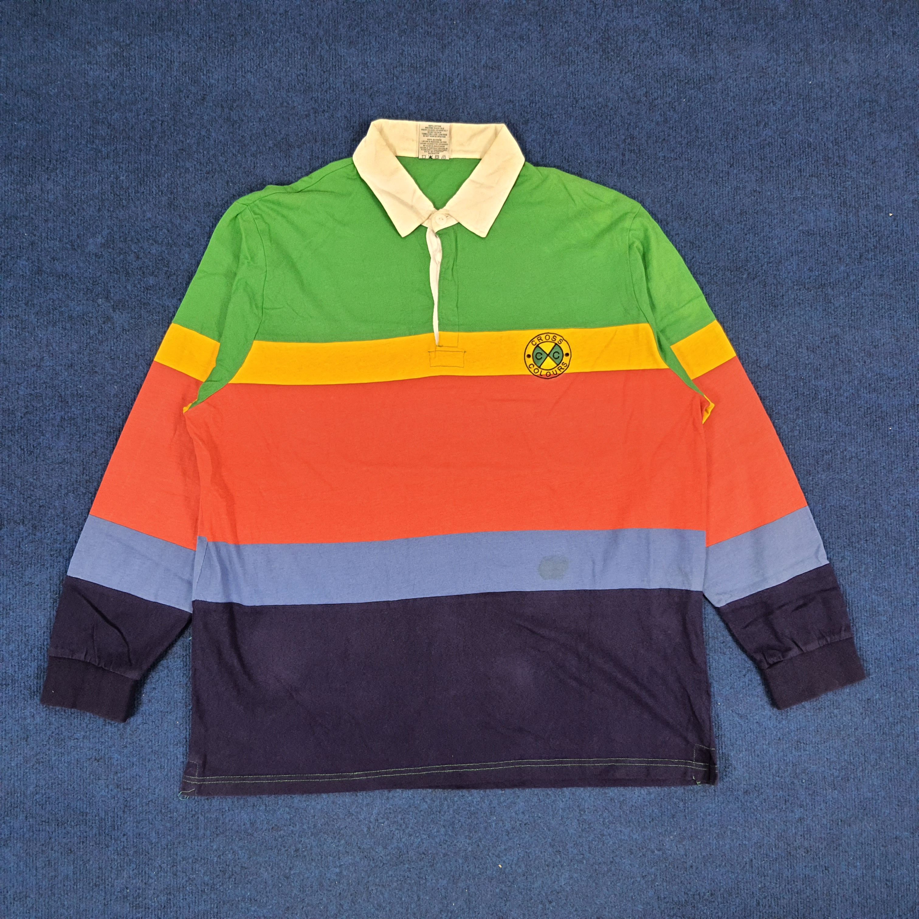 Cross Colours Vintage Cross Colours Colourfull Striped Polo Shirt Size US XL / EU 56 / 4 - 1 Thumbnail
