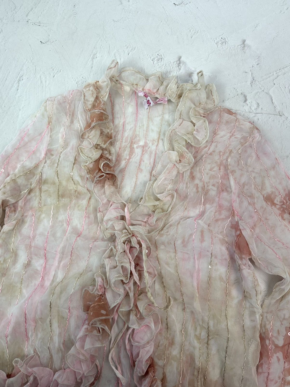 Beauty Beast × Vintage Vintage Transparent Washed Blouse Size M / US 6-8 / IT 42-44 - 4 Thumbnail